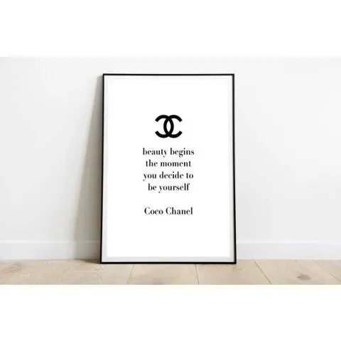 Elegance Coco Chanel Sayings Black Gold Coco Chanel Elegance Is
