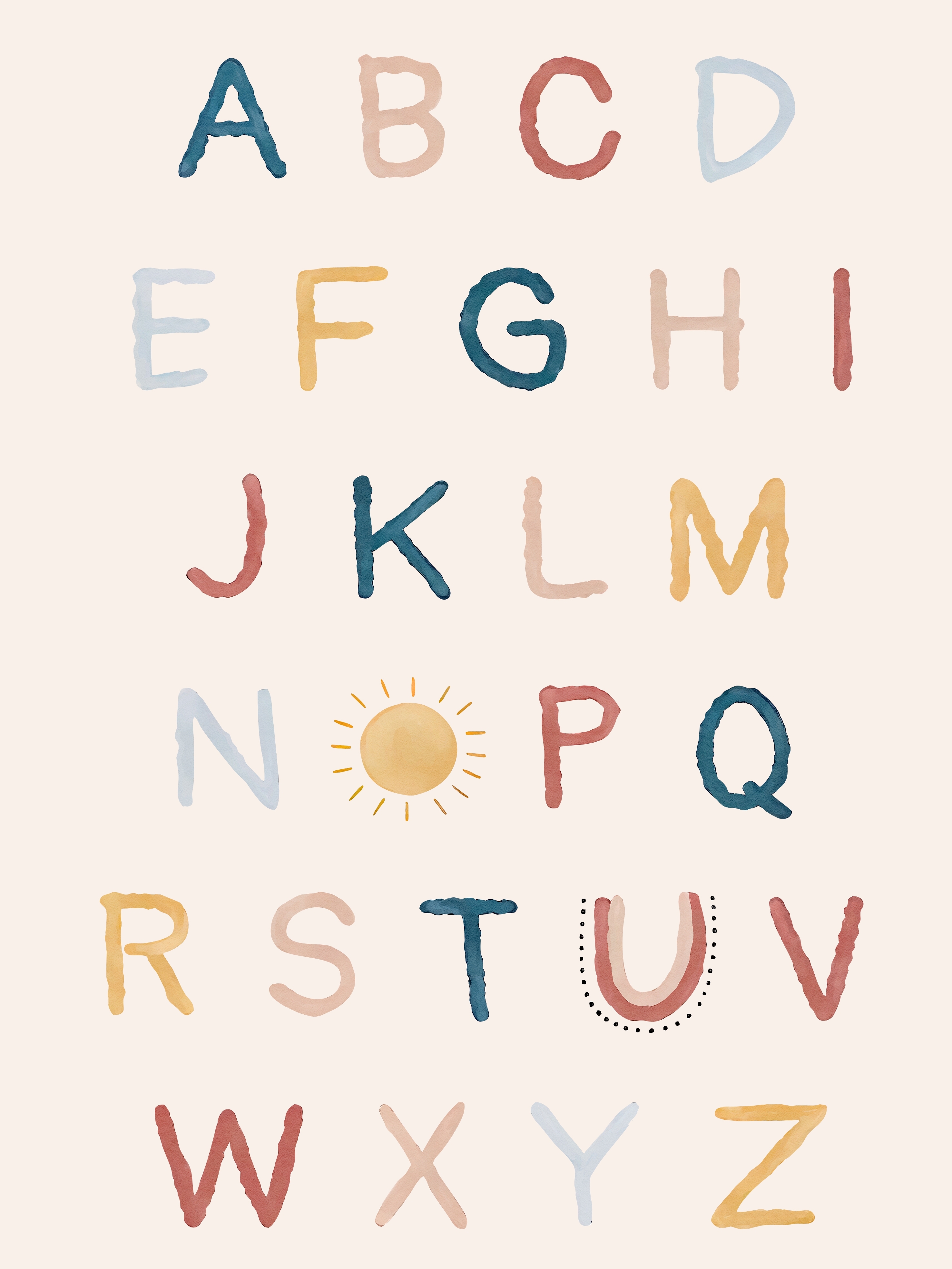 Poster - Alphabets / Multicolor