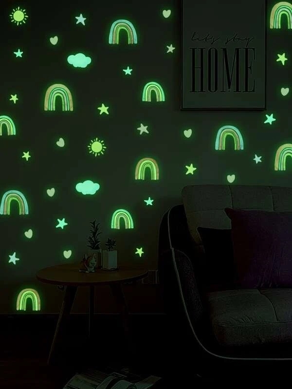 Wallsticker - Rainbow /  Glow in the Dark