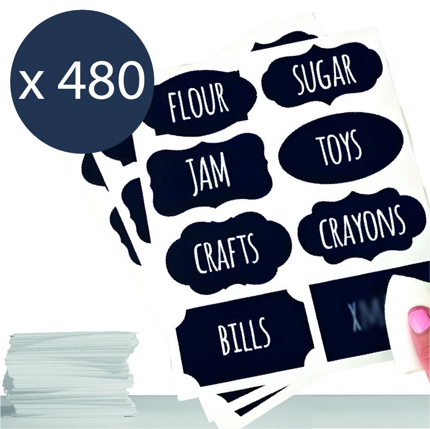 Chalkboard labels 48pcs / x 10 sets