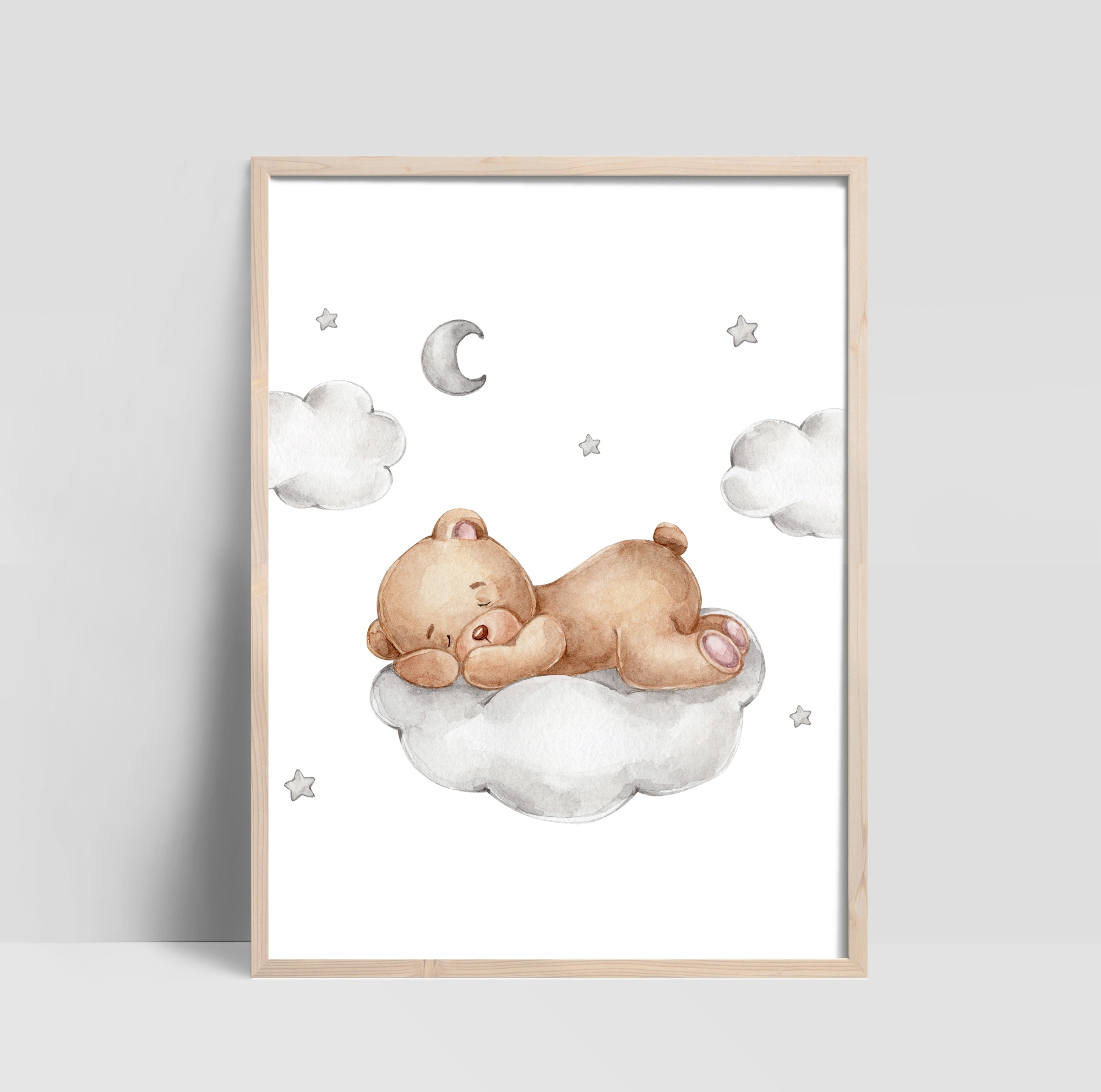 Poster - Bear lying on the Clouds