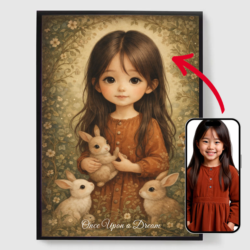Personalised Poster - Children Storybook Style - AI Poster
