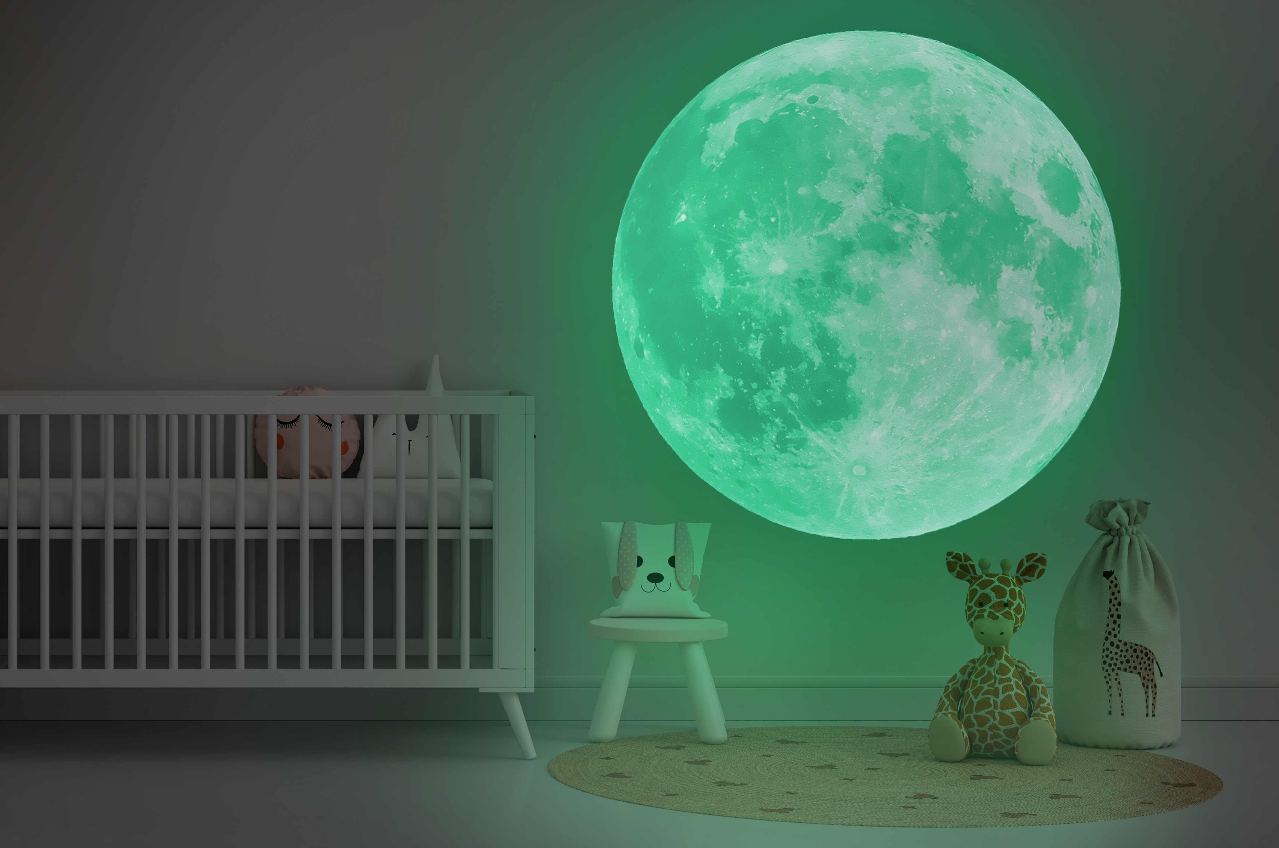 Wallsticker -  Moon / Glow in the Dark