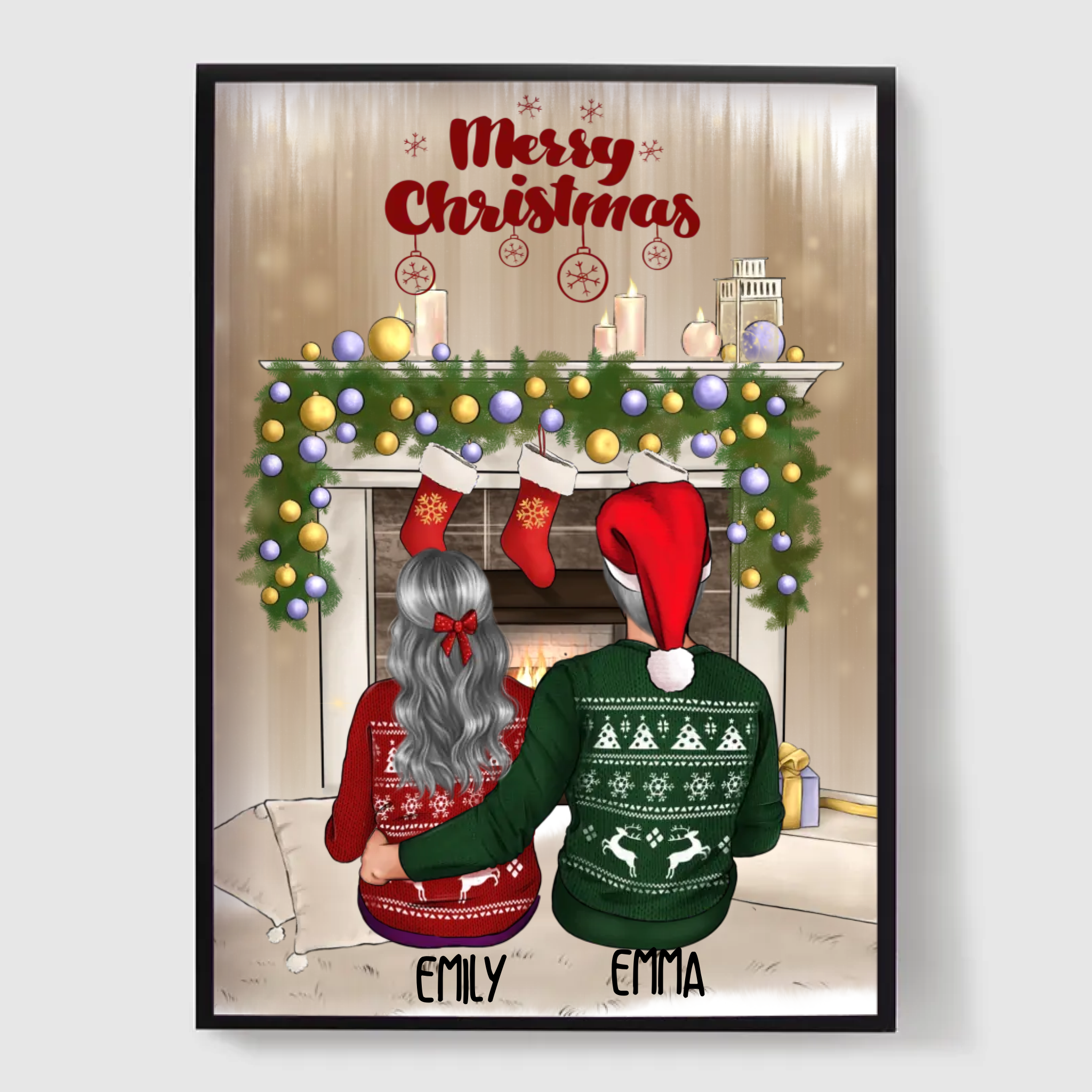 Personalized Poster - Christmas Couple