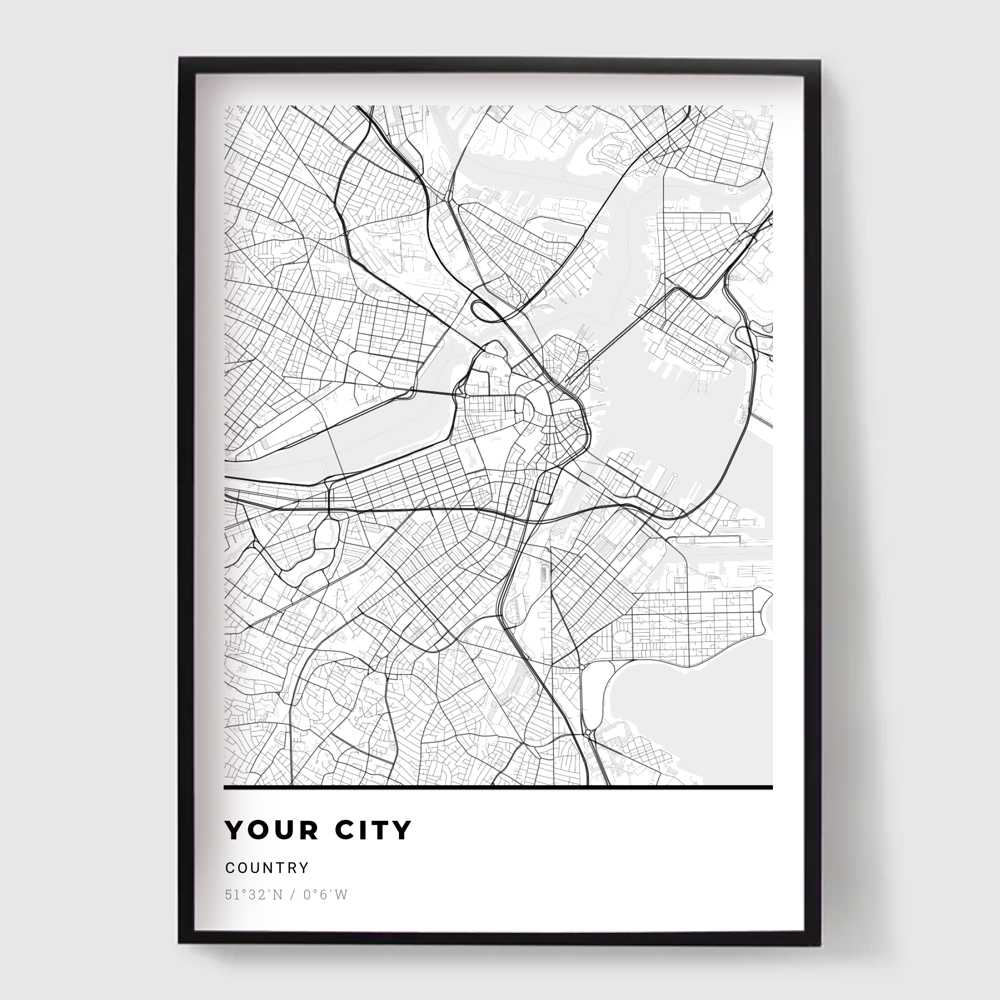 Personalised Poster – Designer Map Poster