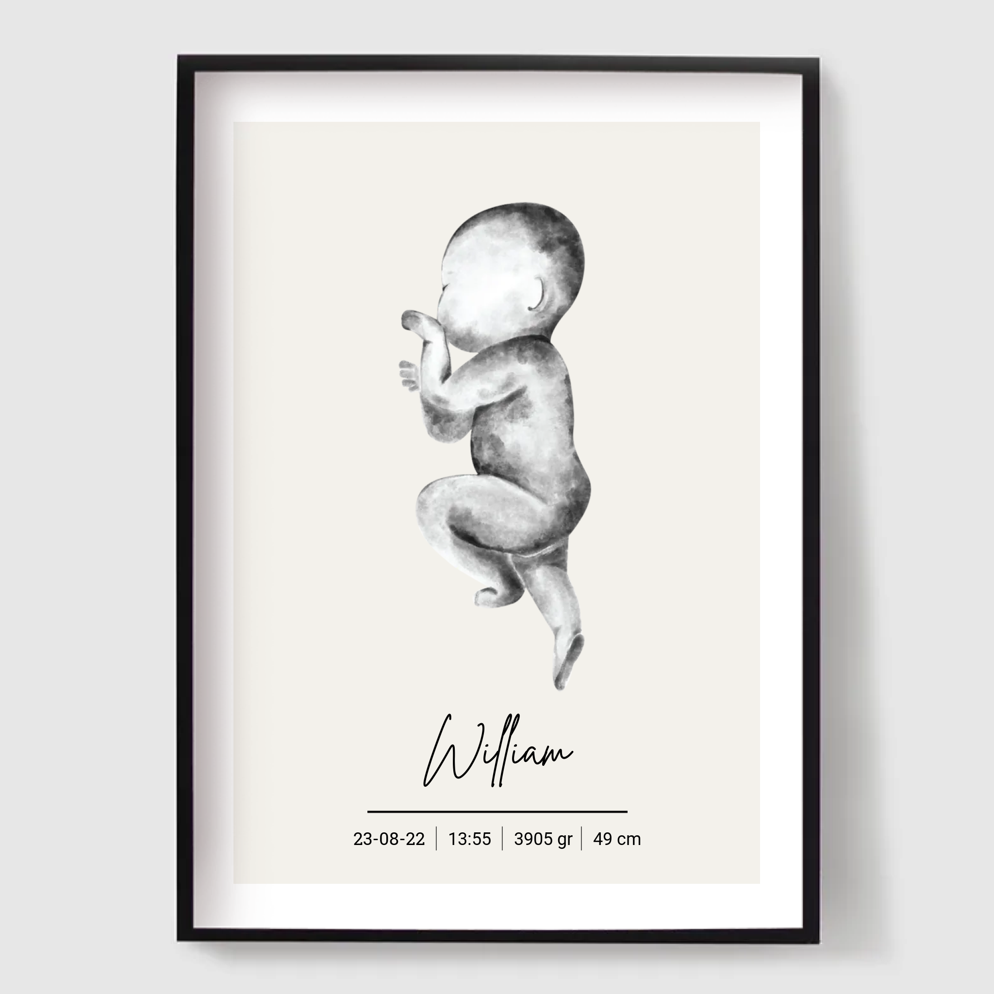 Personalised Birth Poster - Minimalist Design