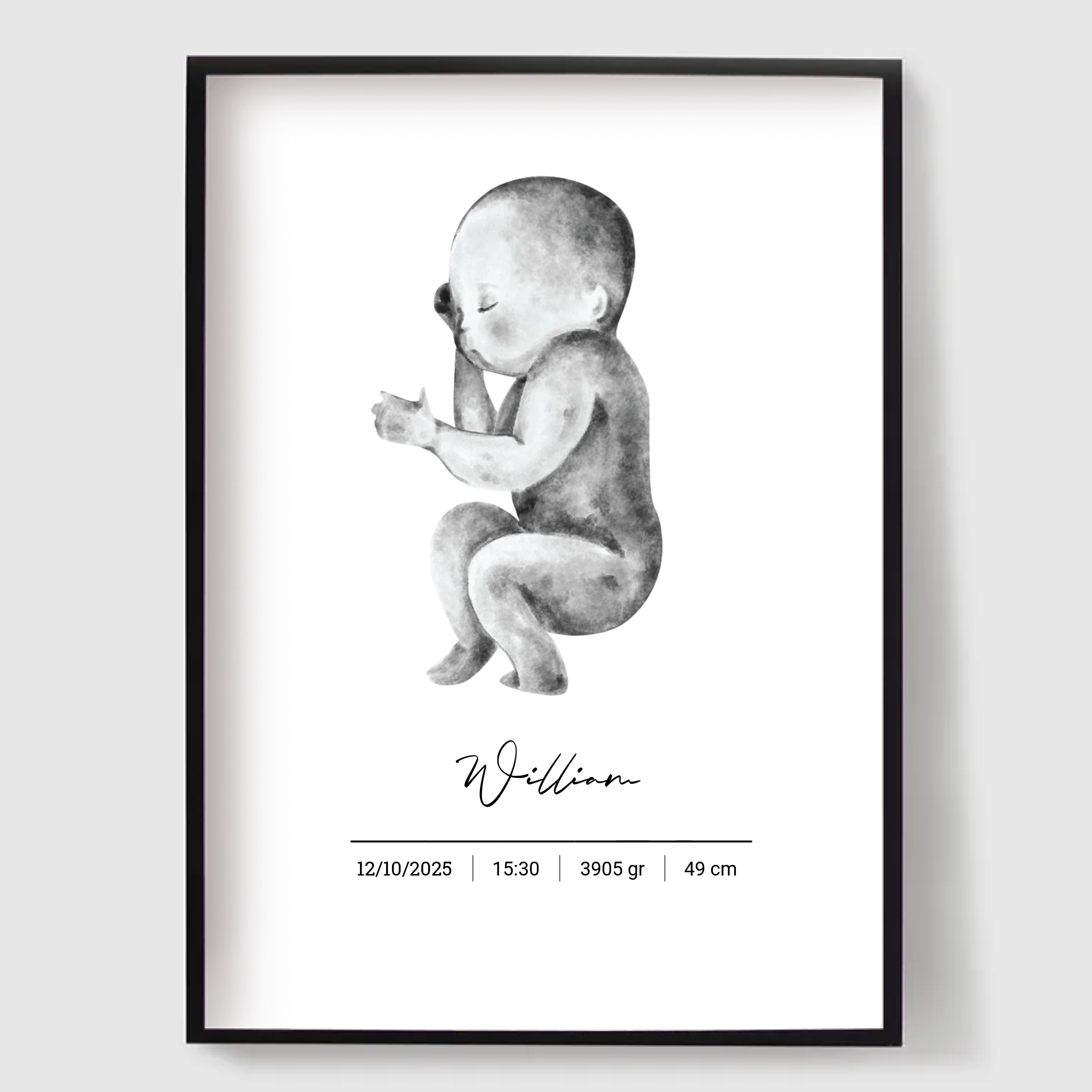 Personalised Birth Poster - Newborn Art