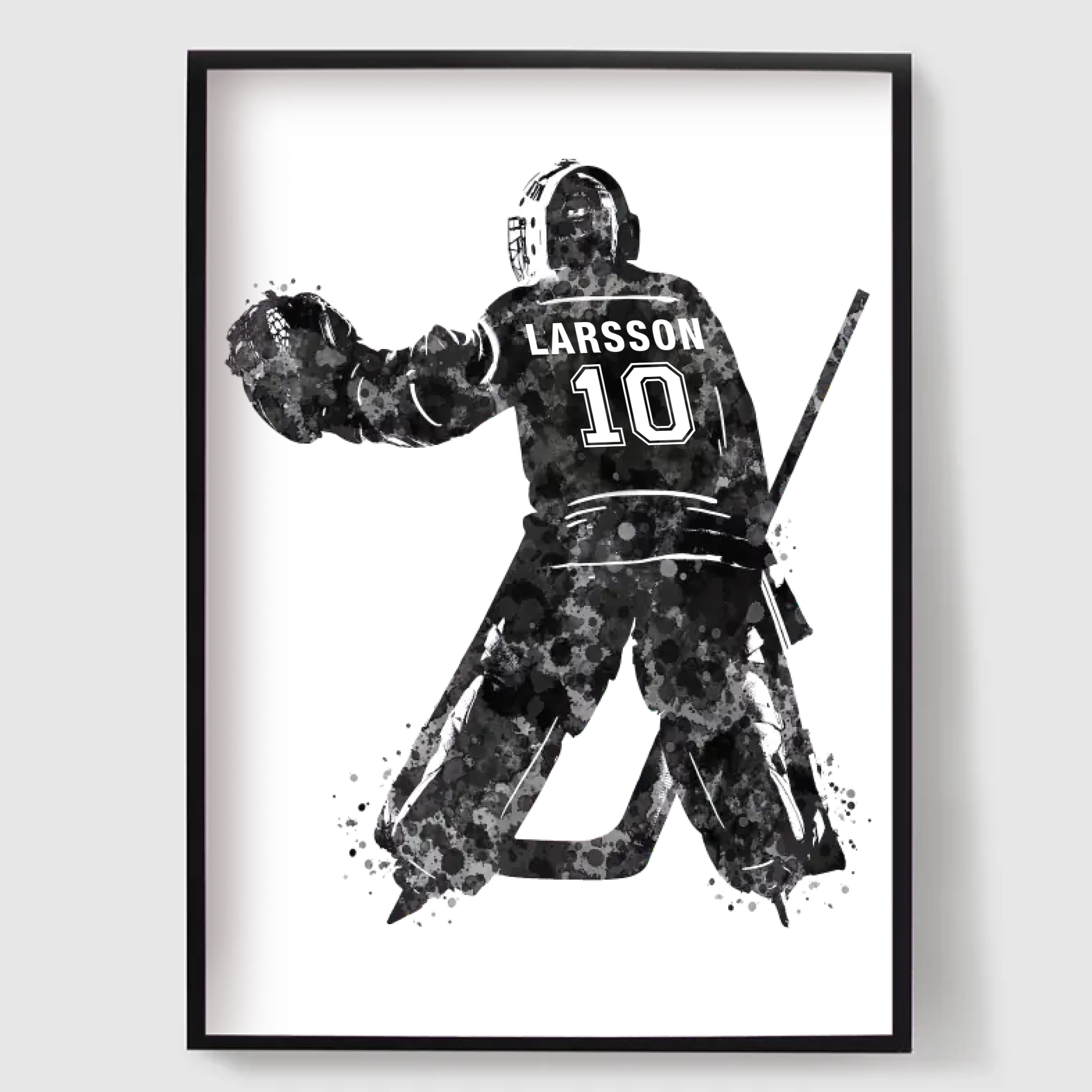 Poster -  Goalie Hockey  / Personalised