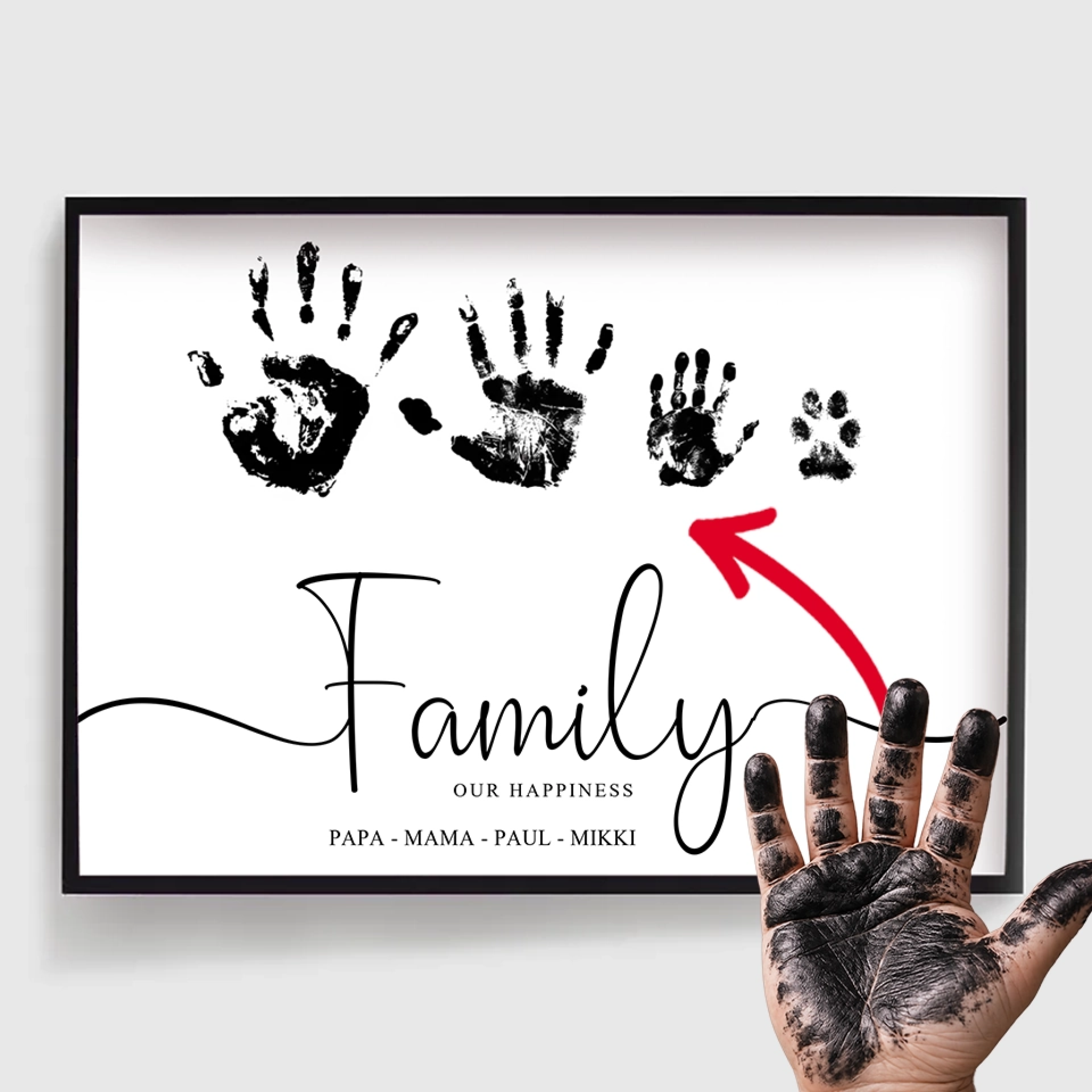 Personalised Poster - DIY Family Hands