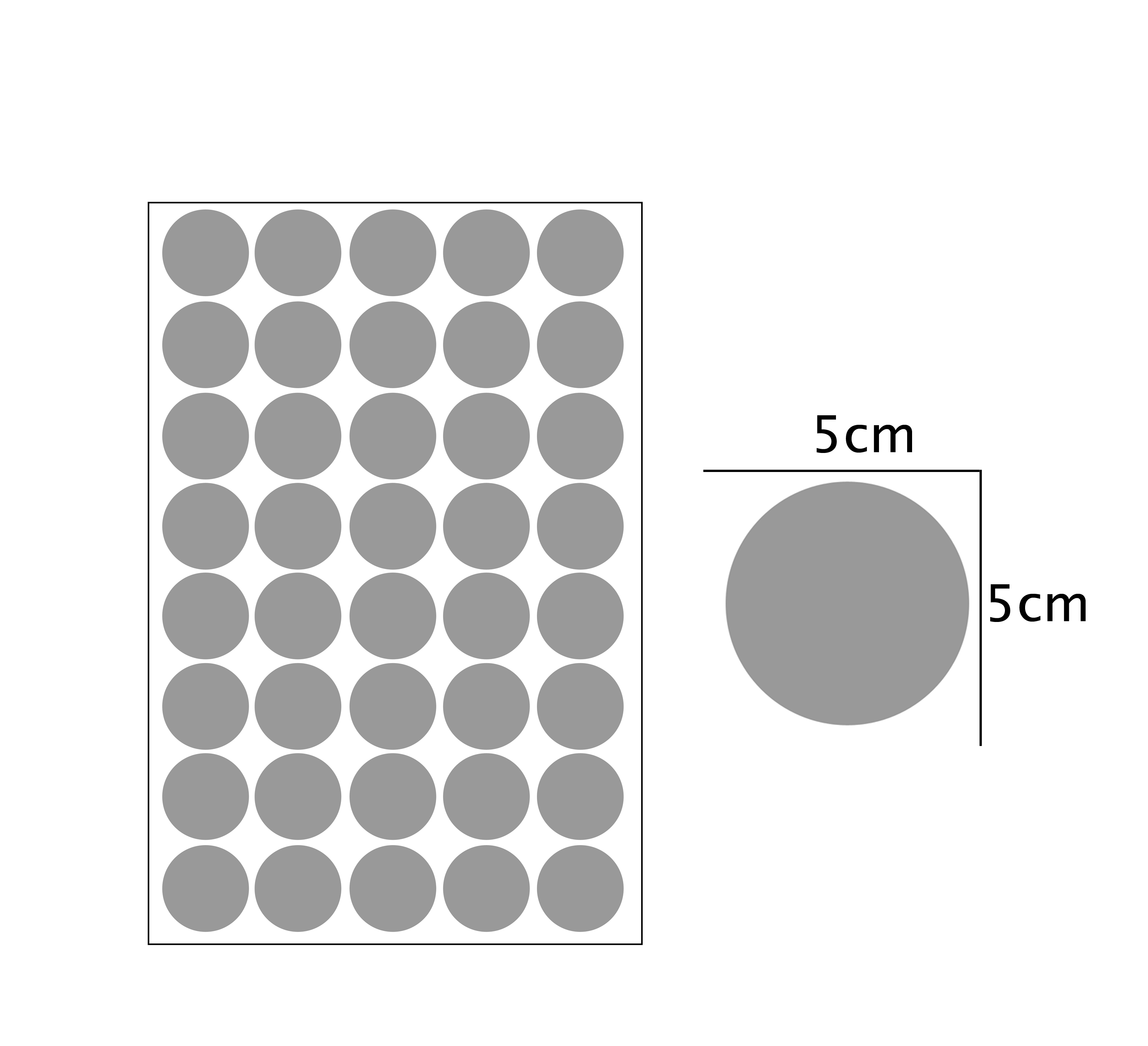 Wallsticker - Dots / Silver / 5 cm