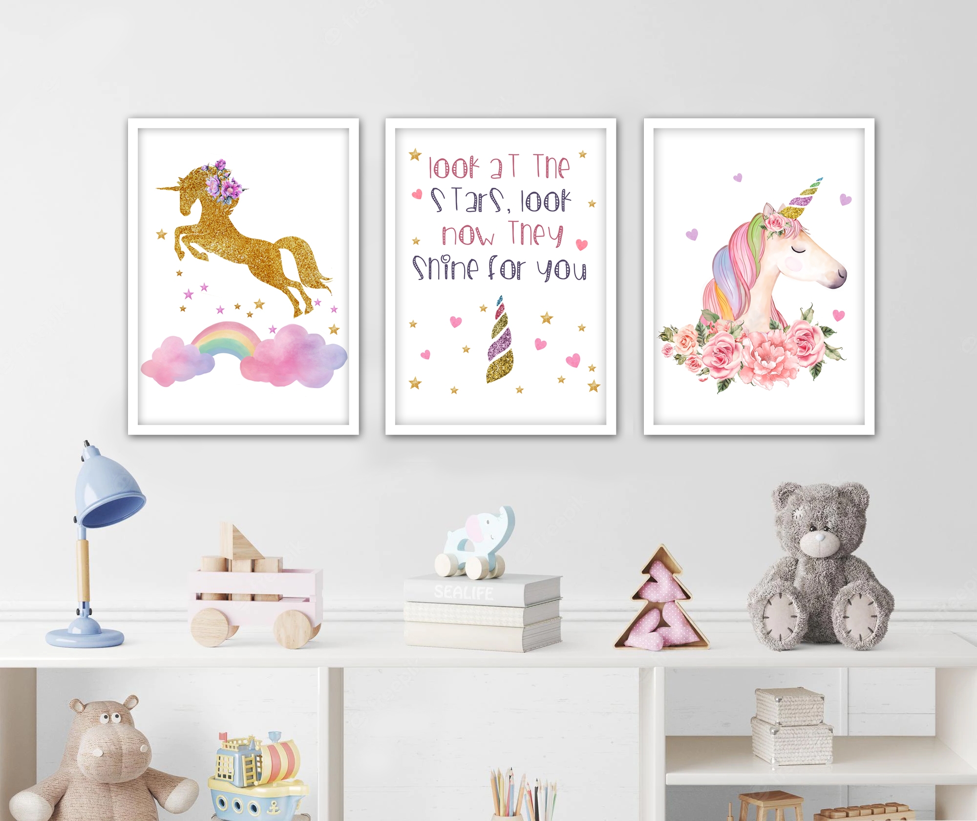 Poster - Unicorn / Look at the Stars / Set of 3