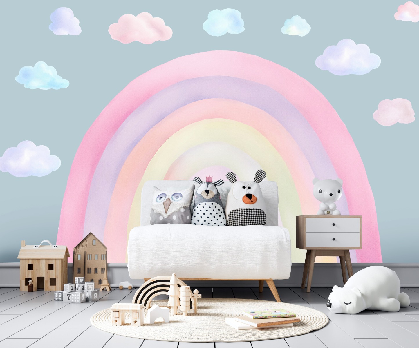 Wallsticker - Rainbow /  Pink