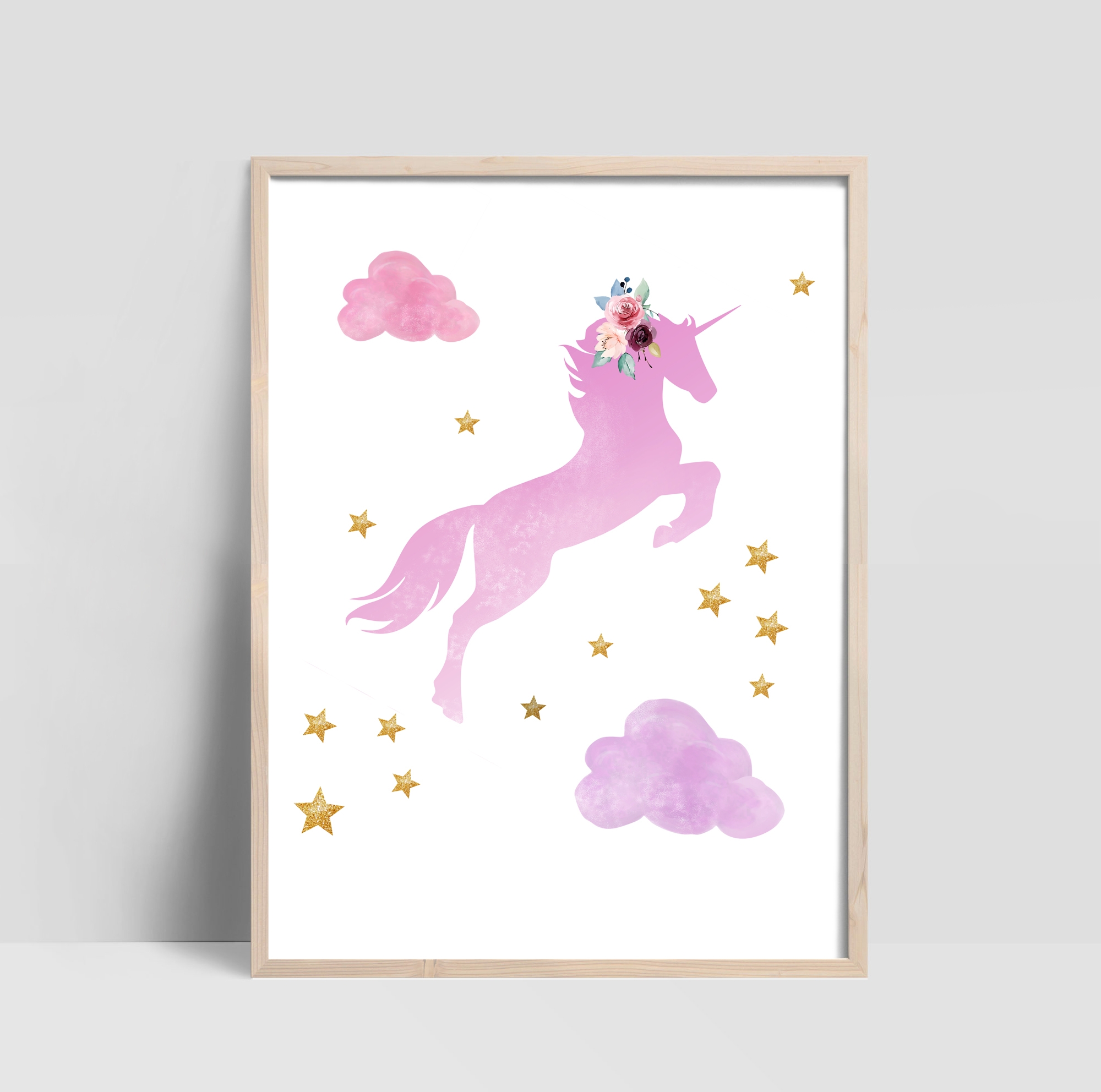 Poster - Unicorn and Stars