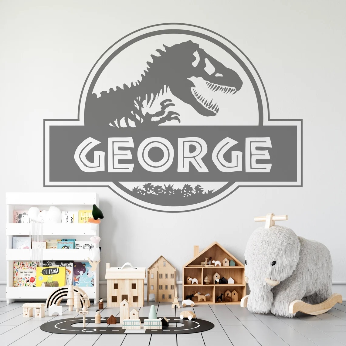 Wallstickers - Jurassic Park Dinosaur  / Personalised / Transparent