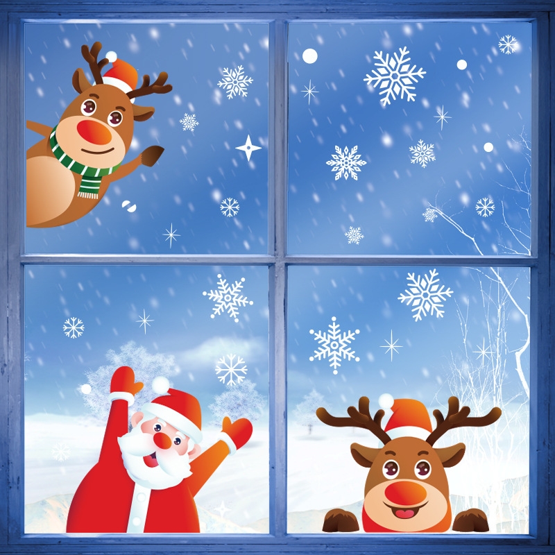Wallsticker - Christmas / Santa with Reindeer