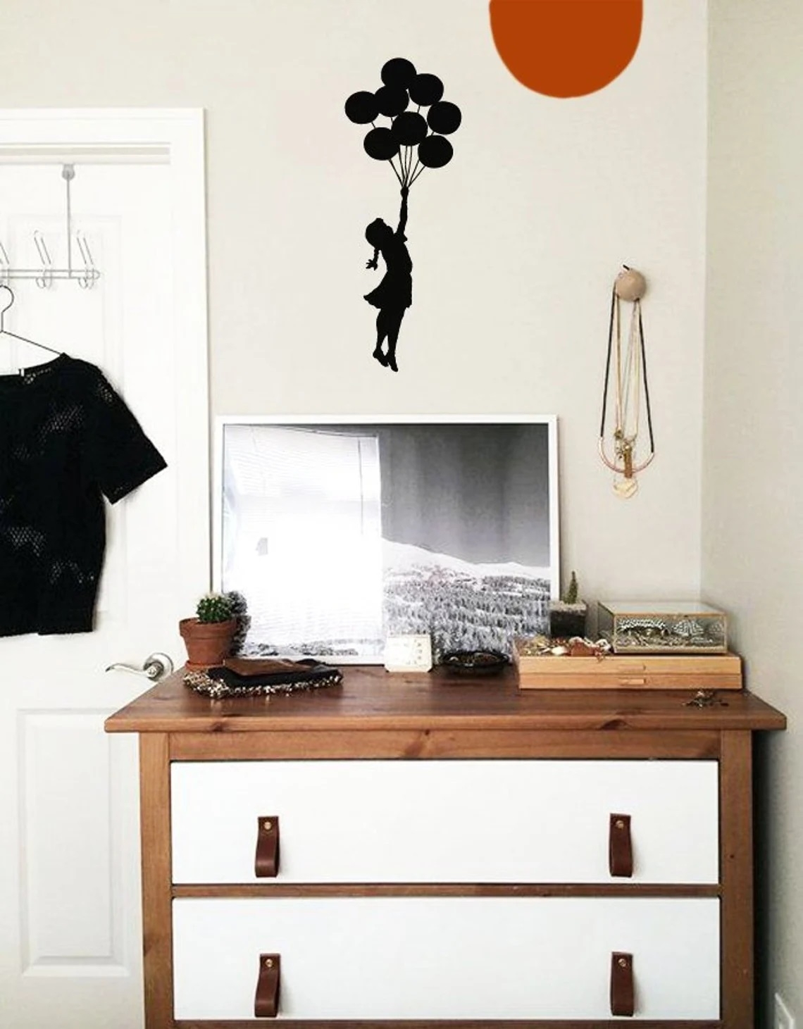 Wallsticker - Girl with balloons / Large