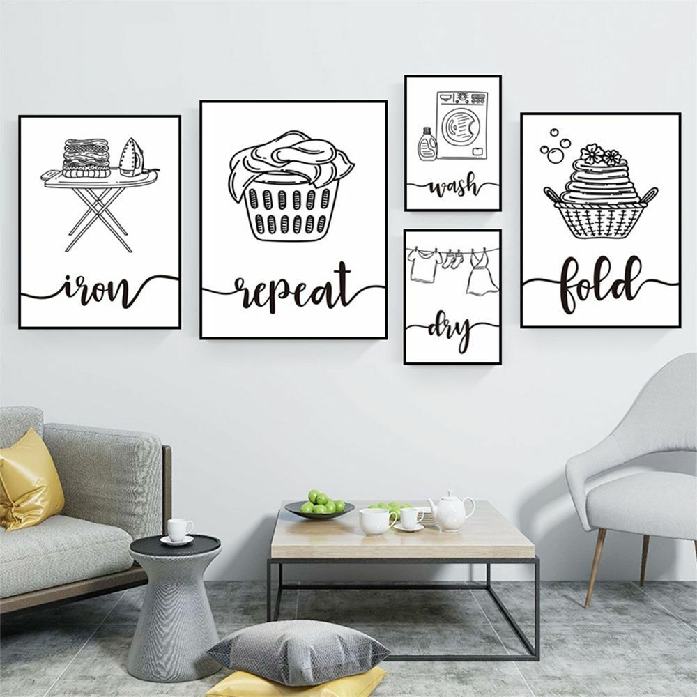 Posters - Laundry Room  / Set of 5
