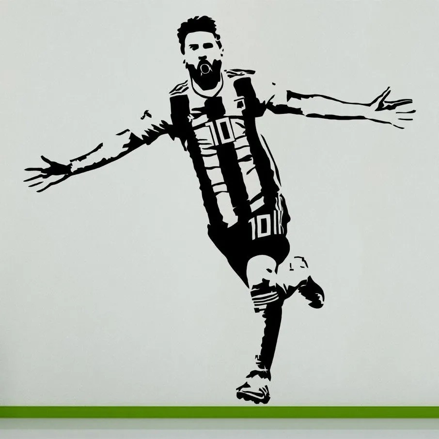 Wallsticker - Football Player Wall Decal  / Personalised