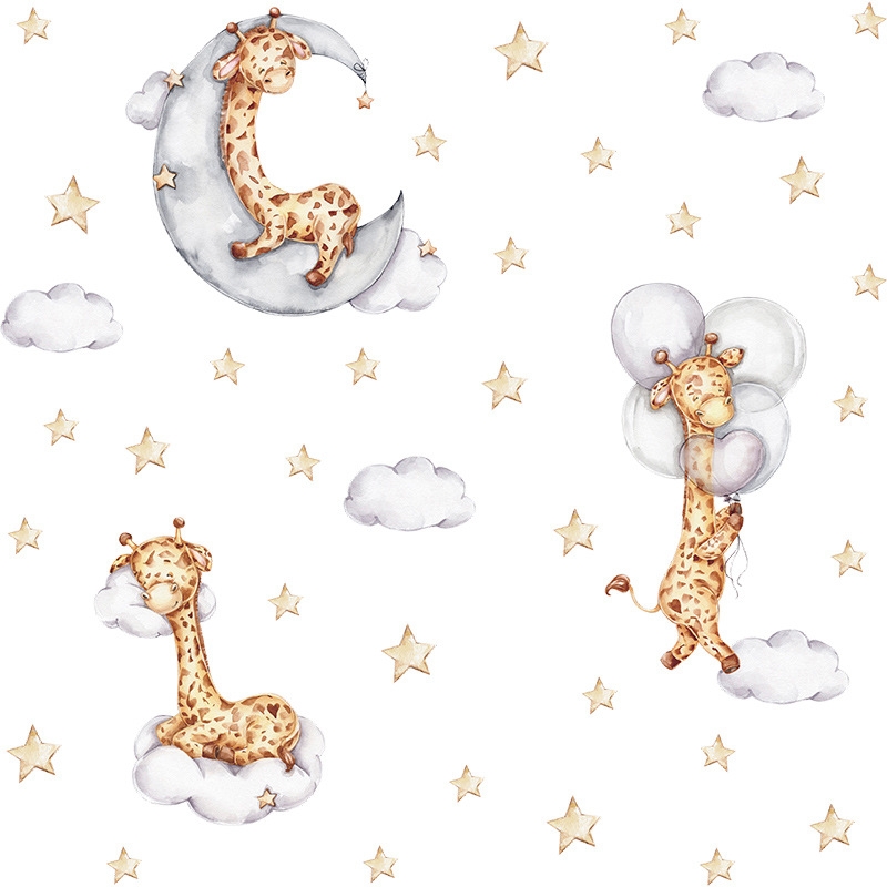 Wallsticker - Giraffes in the Sky