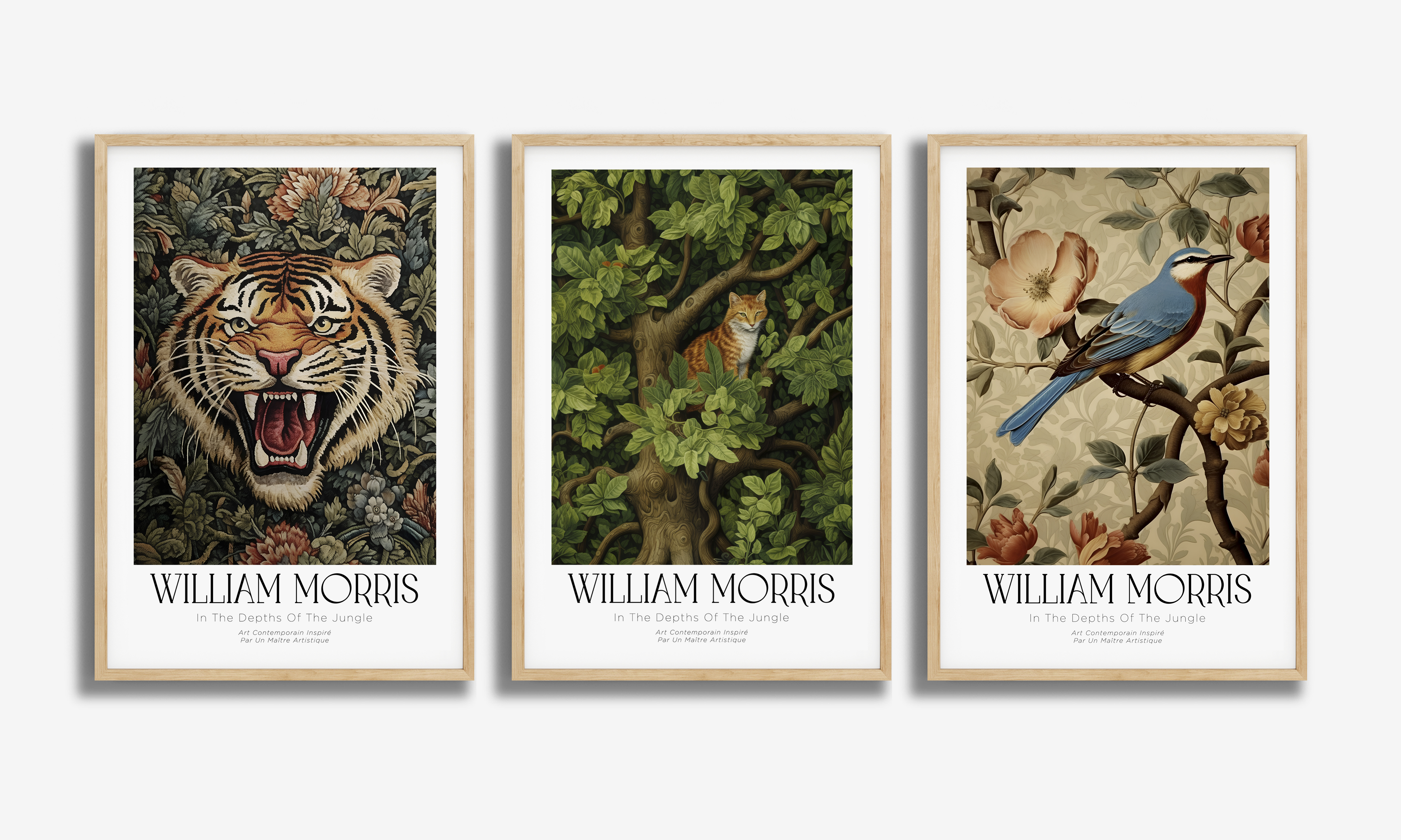 William Morris Jungle Poster - Set of 3