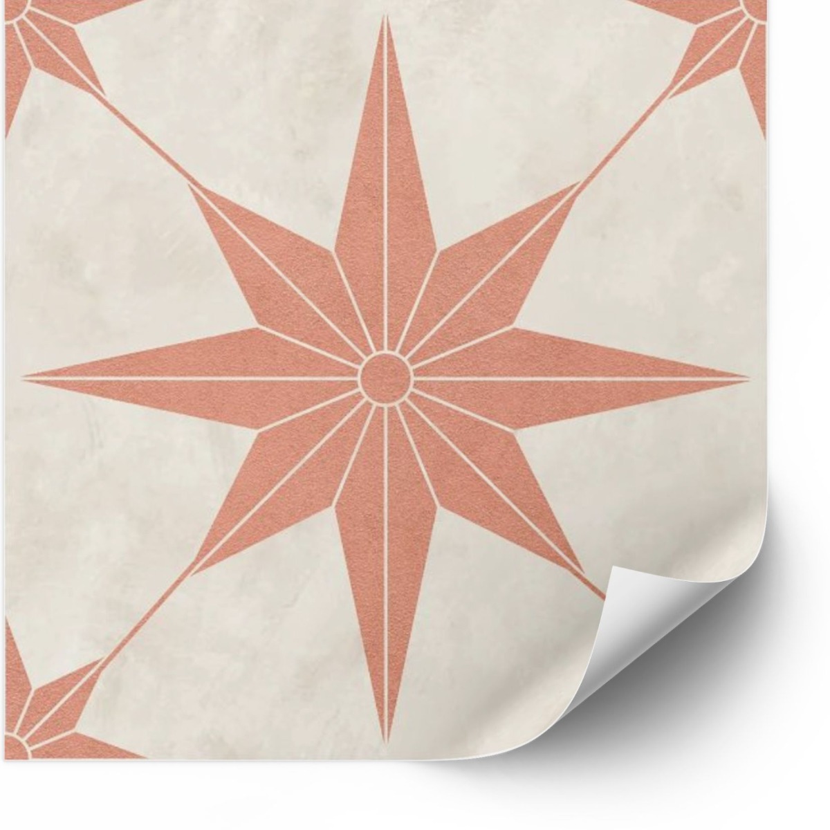 Tiles Sticker - Star Tile Decals / Terracotta / 24 pcs