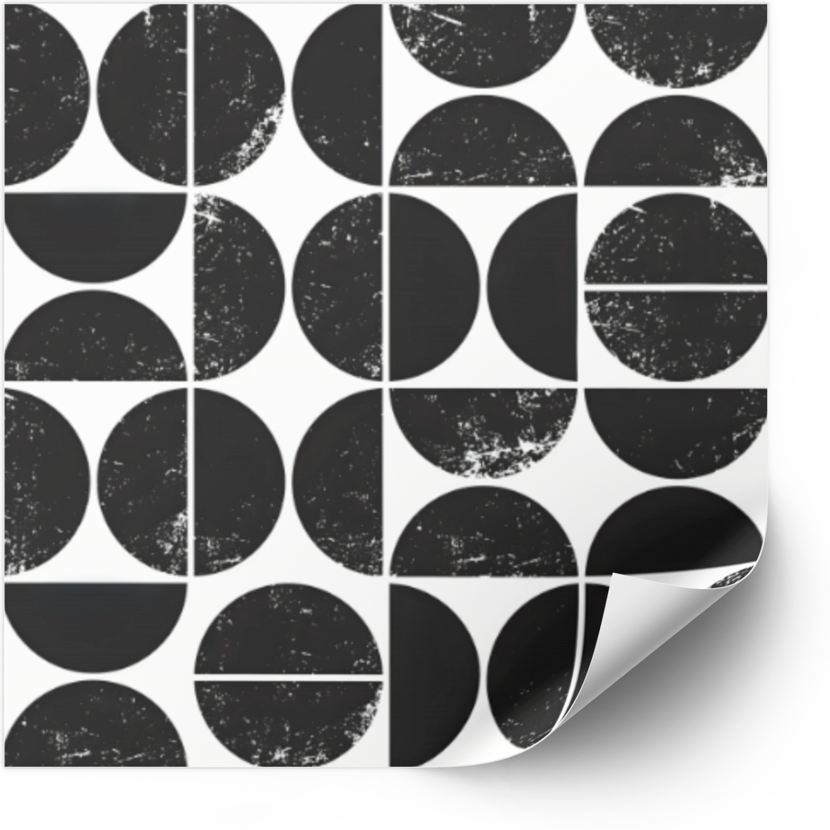 Tiles Sticker - Retro Tile Decals / Black and White / 24 pcs