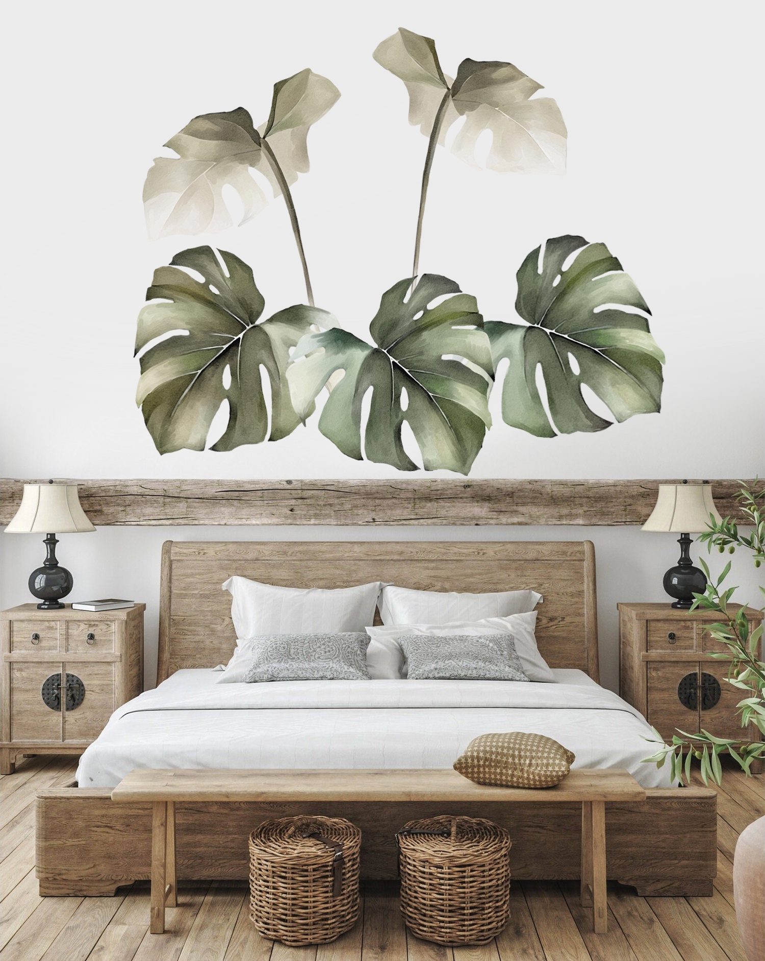 Wallsticker - Tropical Jungle Monstera Leaves