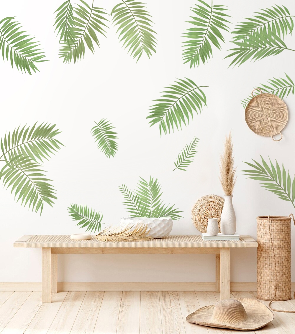 Wallsticker - Palm Leaves / Sage Green
