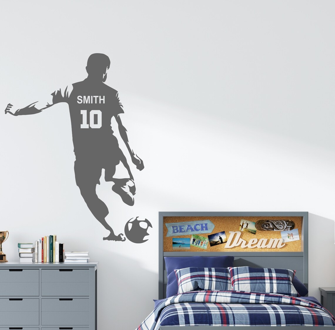 Wallstickers -  Soccer Player / 02 / Personalised