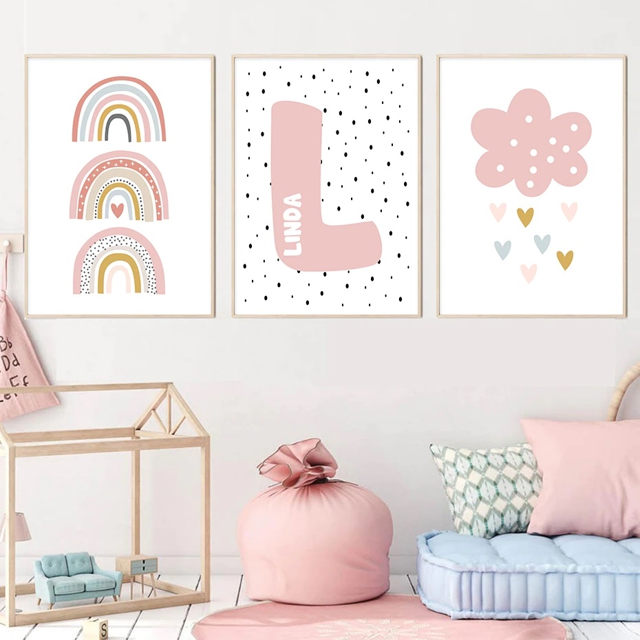 Poster -  Cartoon  / Custom Text / Set of 3
