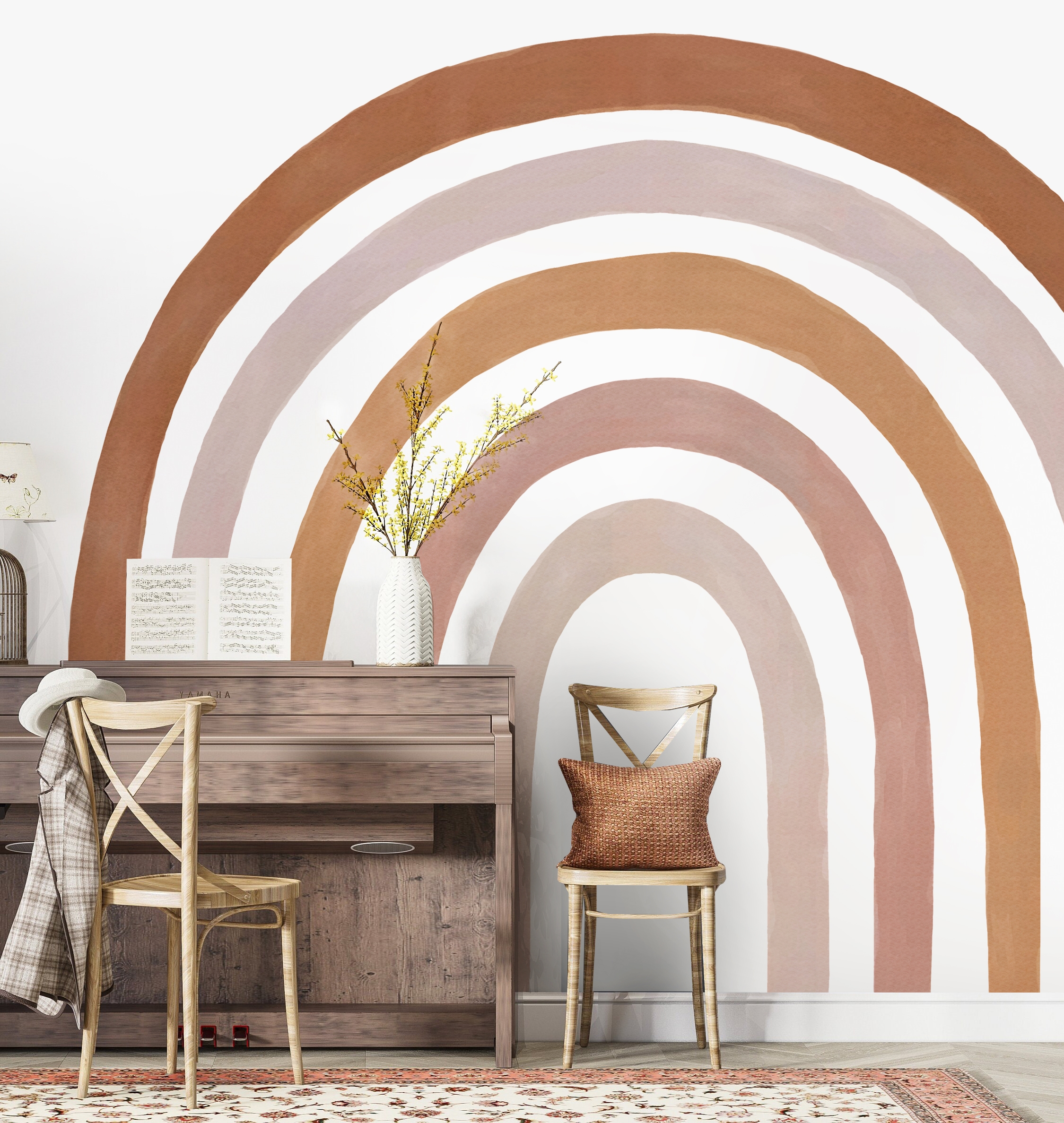 Wallsticker - Rainbow / Brown