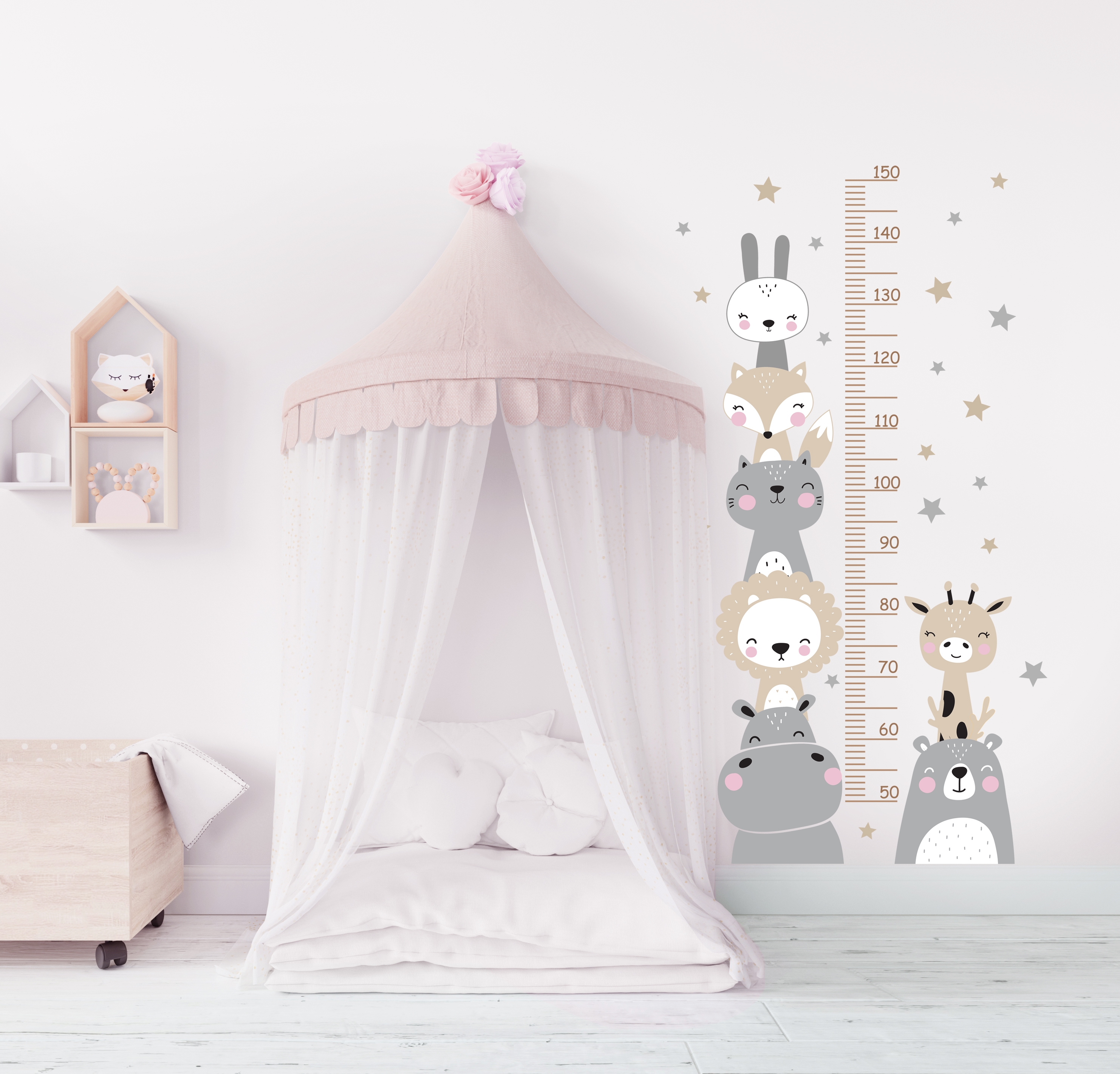 Wallsticker - Height Measure / Cartoon Animals