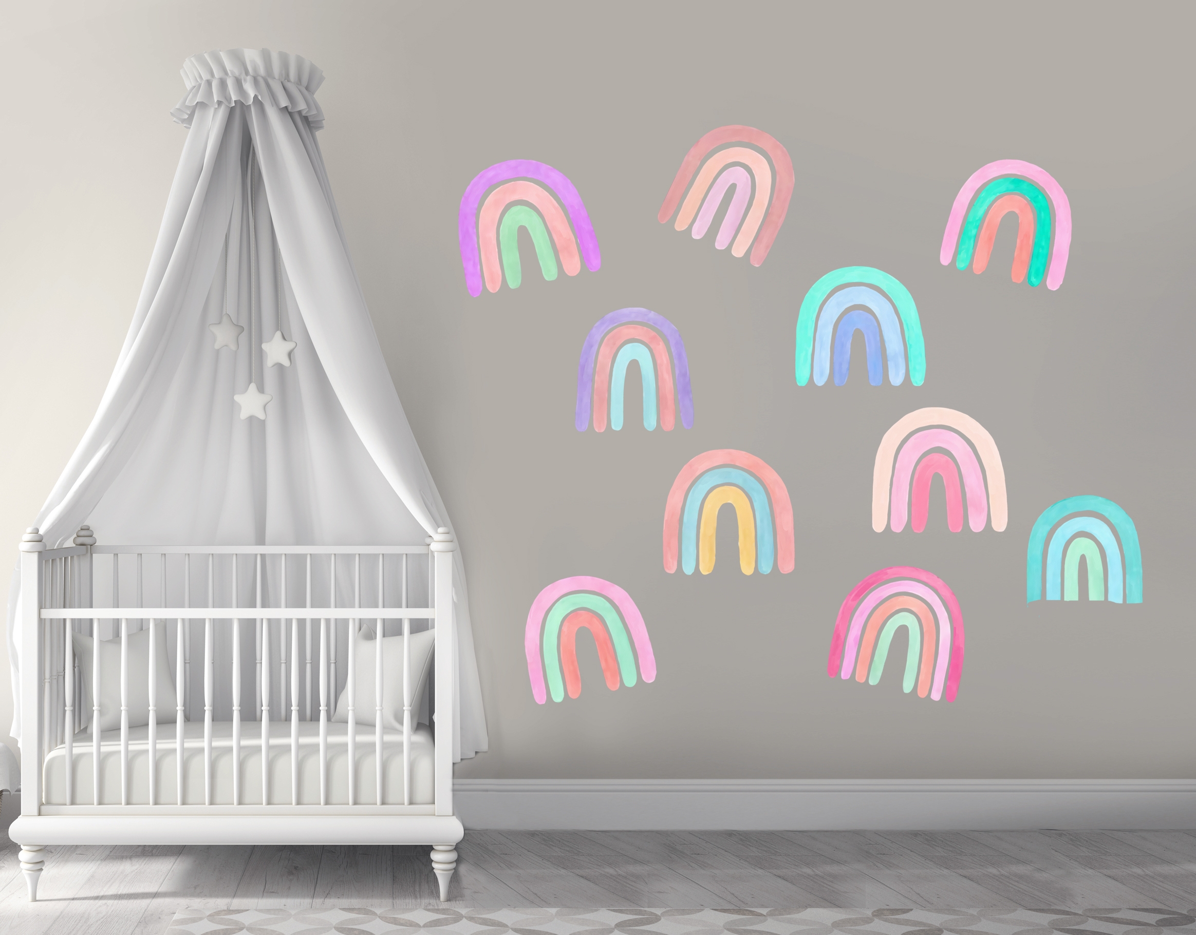 Wallsticker - Colourful Rainbows