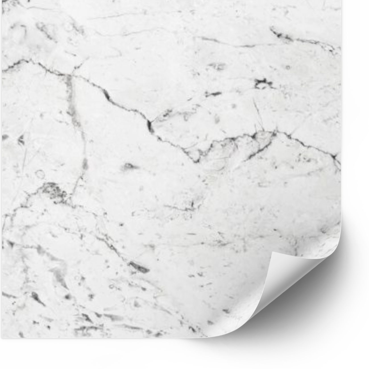 Tiles Sticker - Marble Texture / White / 02 / 24 pcs