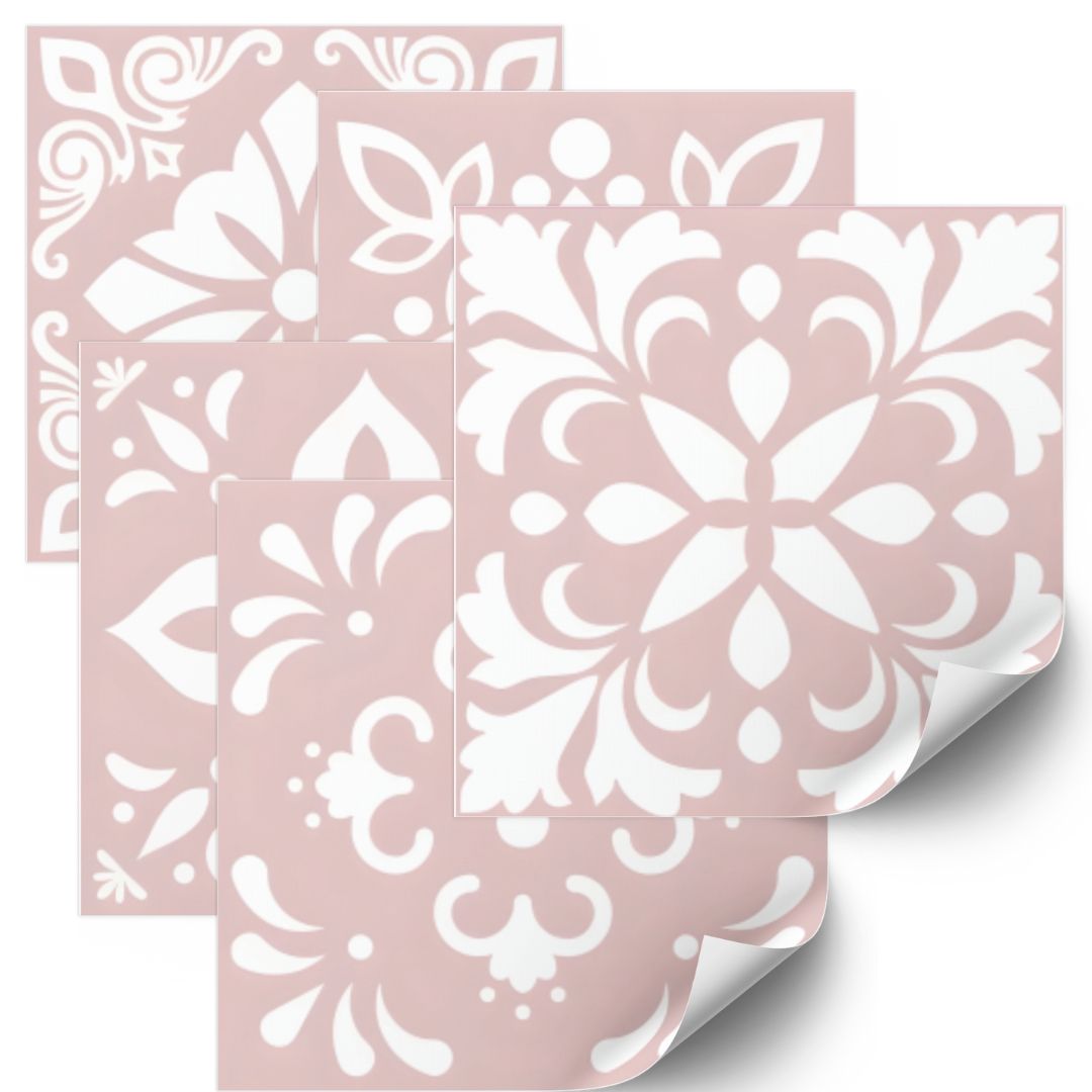 Tiles Sticker - Pink / 24 pcs