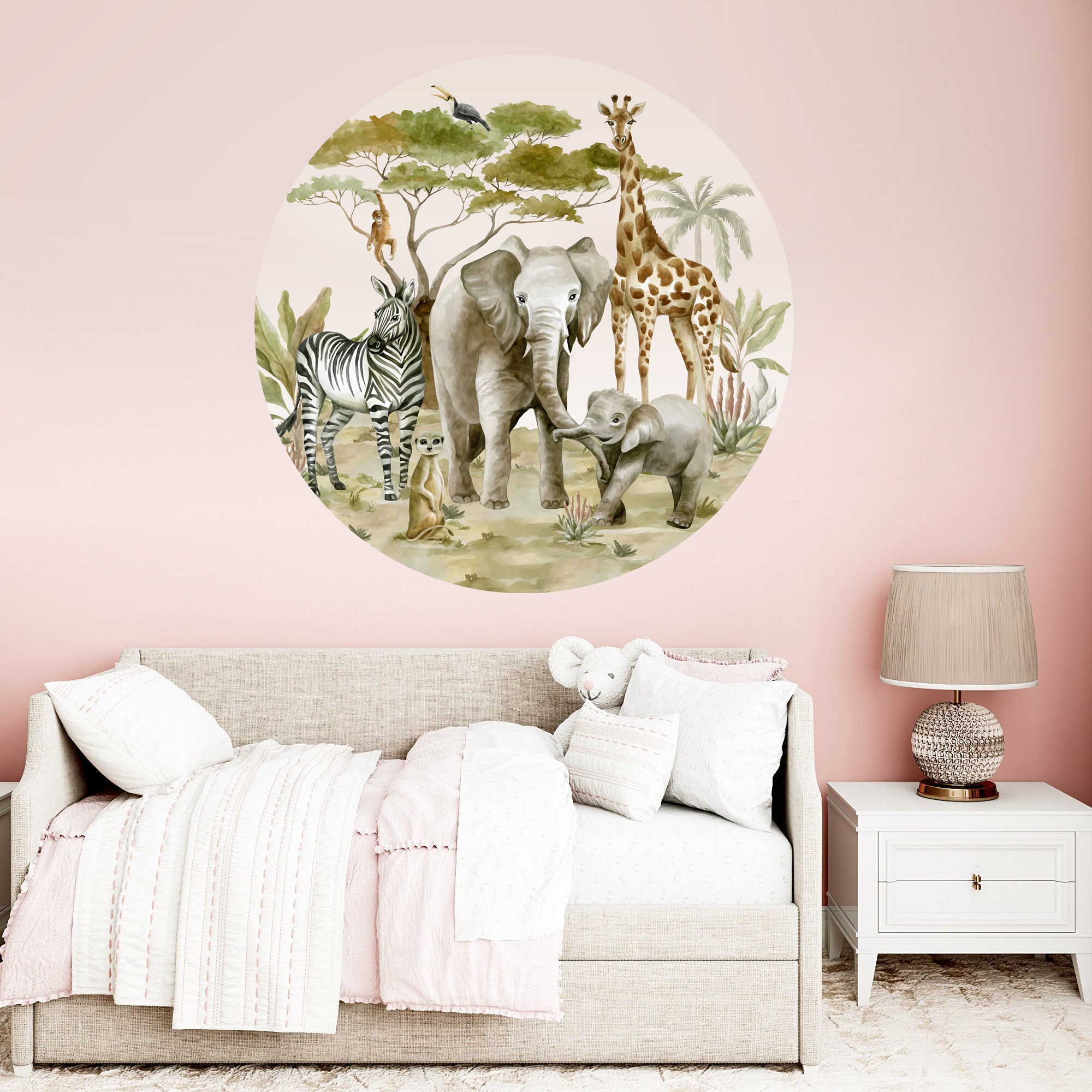 Wallsticker -  Safari Animals / Circle