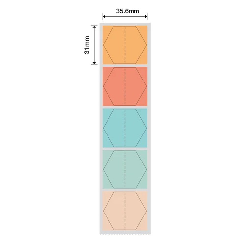 NIIMBOT Label Stickers B1 / B21 / B3 Series 35.6 x 31 mm / 220 pcs / Hexagon Design