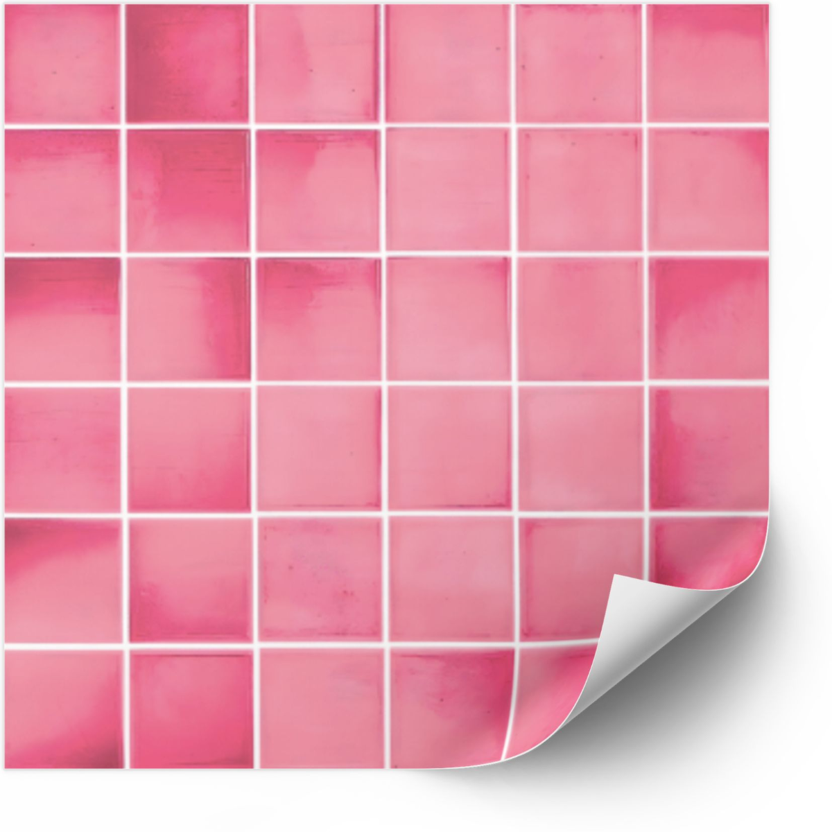 Tiles Sticker - Pink / 24 pcs