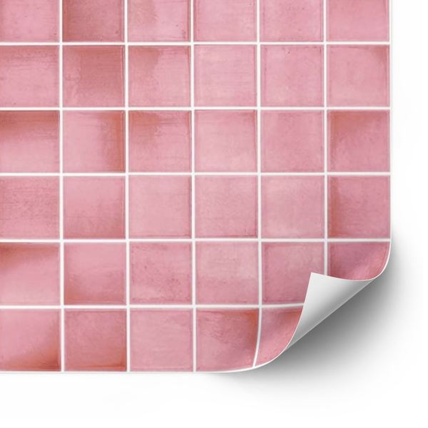 Tiles Sticker - Pink / 02 / 24 pcs
