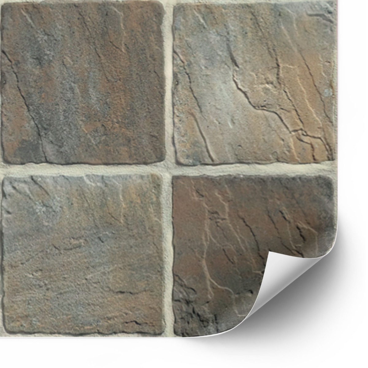 Tiles Sticker - Natural Stone Brown / 24 pcs