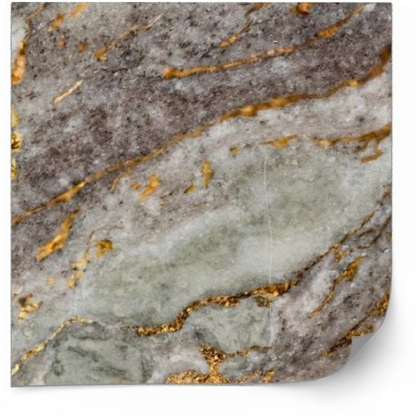 Tiles Sticker - Gray and Gold Marble  / 24 pcs