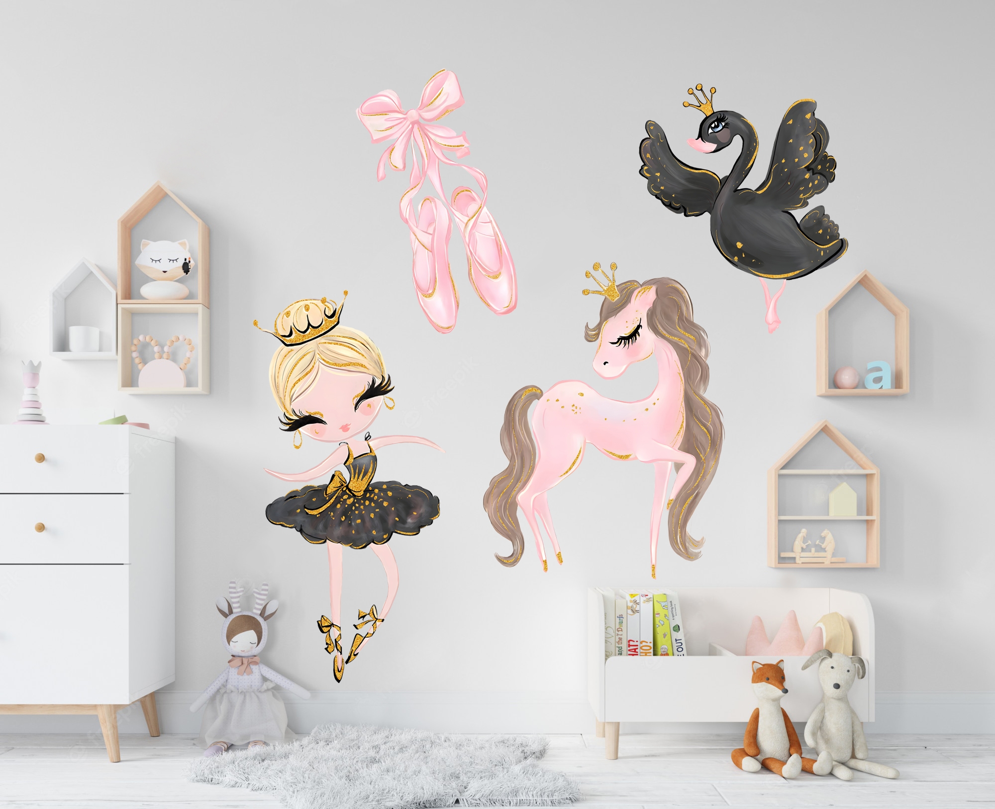 Wallsticker - Ballerina and Swan