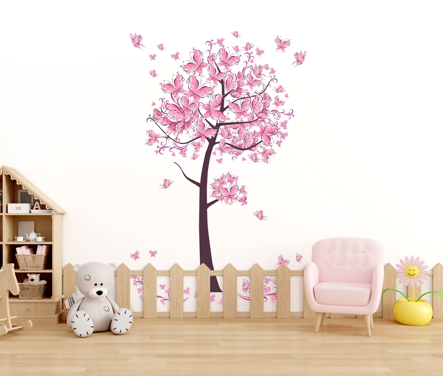 Wallsticker - Trees and Butterflies