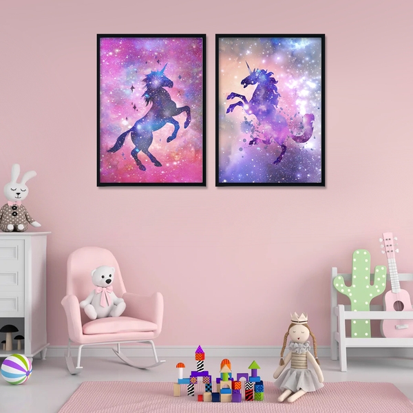 Poster - Unicorn - Pink and Blue / Set of 2