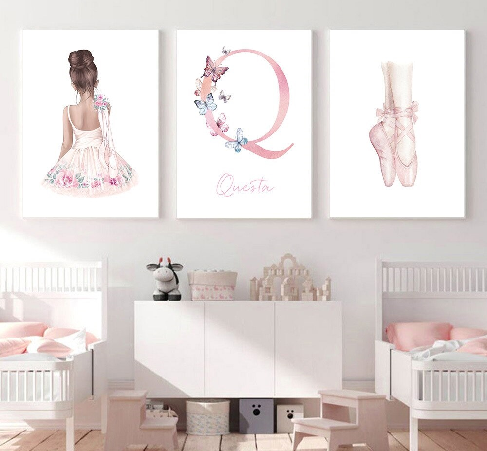 Posters - Ballerina  / Personalised / Set of 3