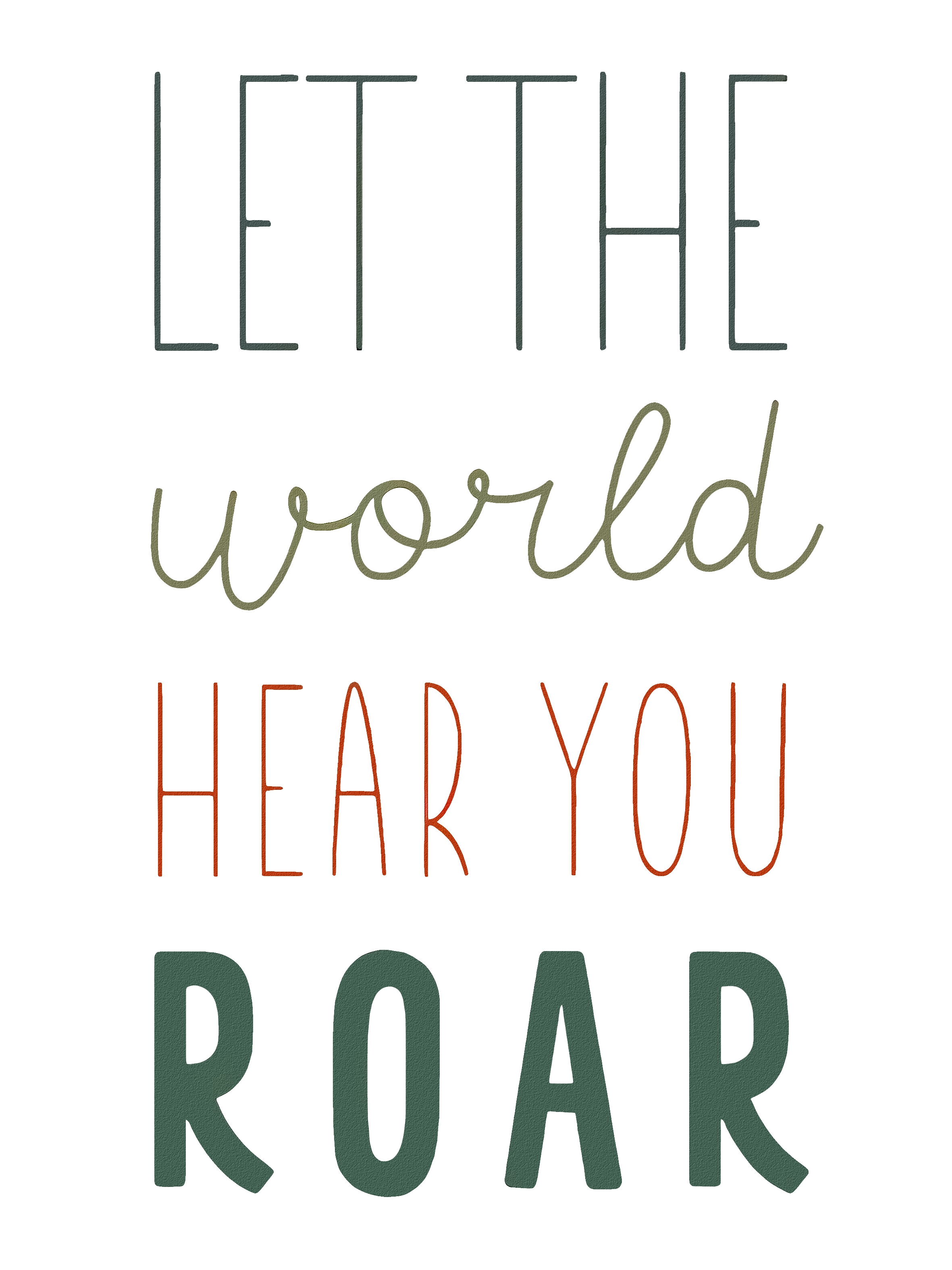 Poster - Let the World Hear you ROAR / Dinosaur