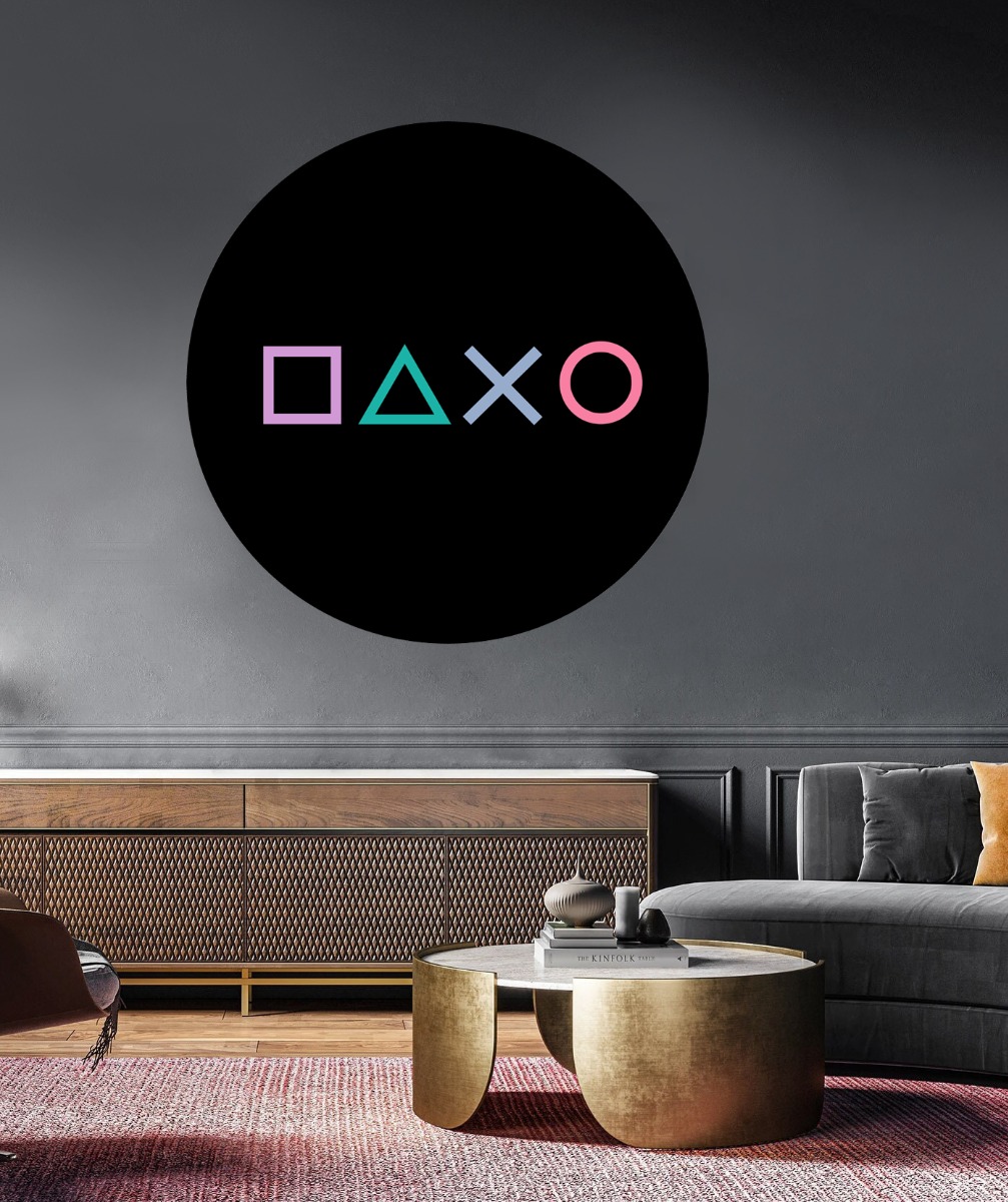 Wallsticker -  Gaming Symbols / Round