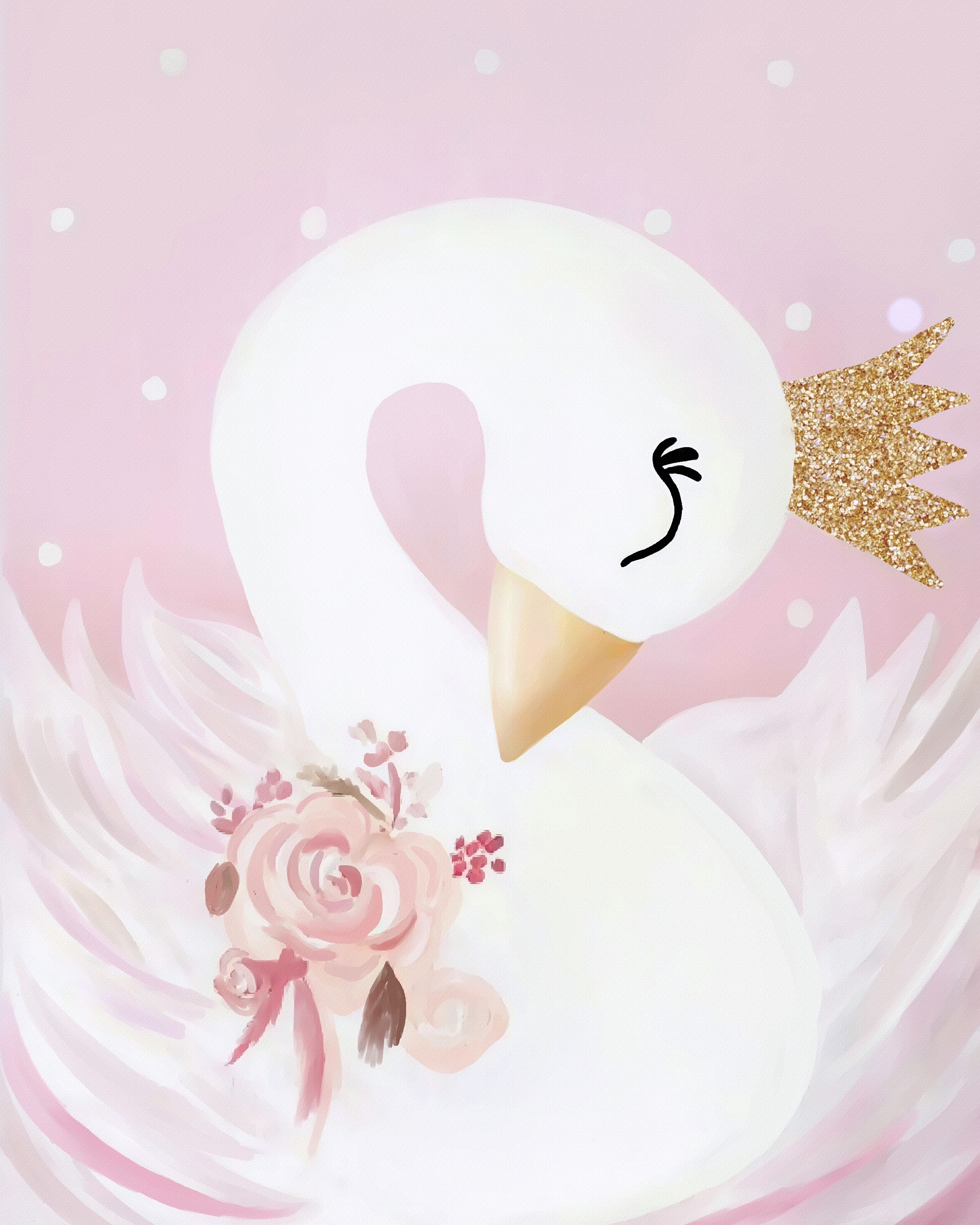 Poster - Swan with Crown