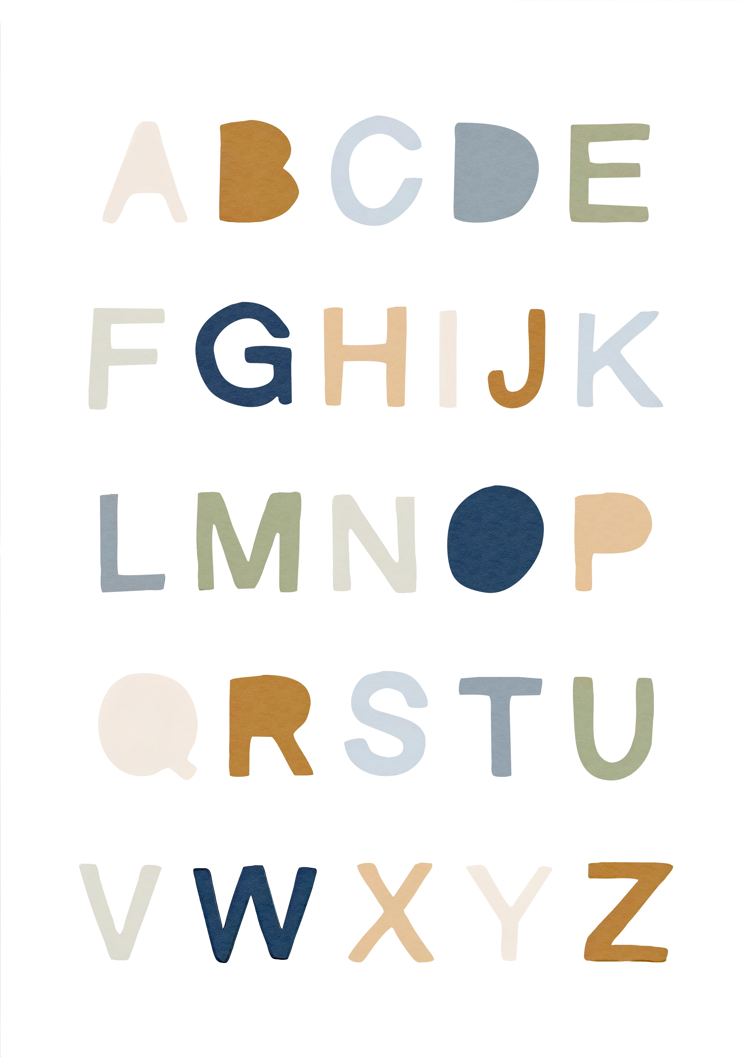 Poster - Alphabets / Pastel