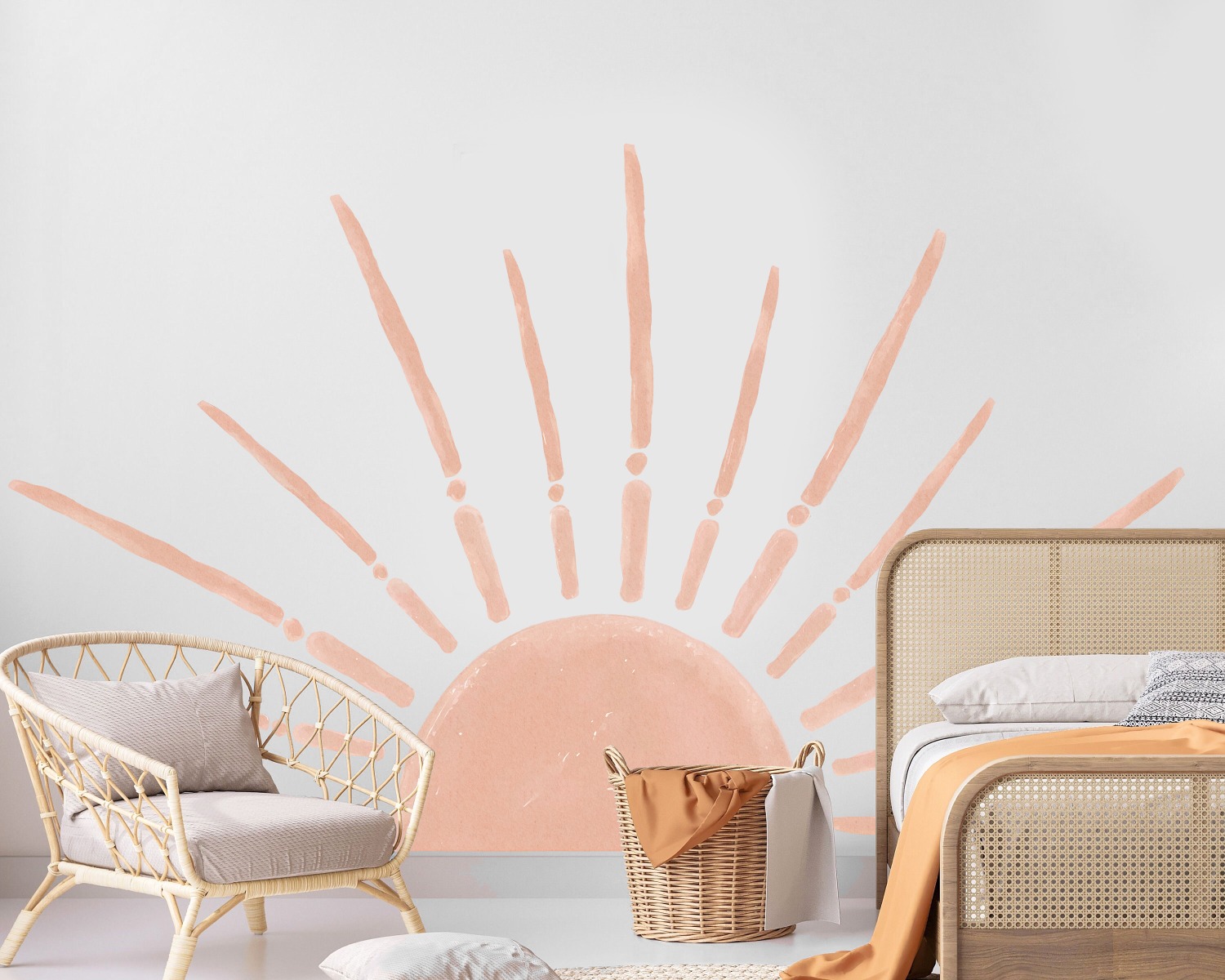 Wallsticker - Half Sun / Pink